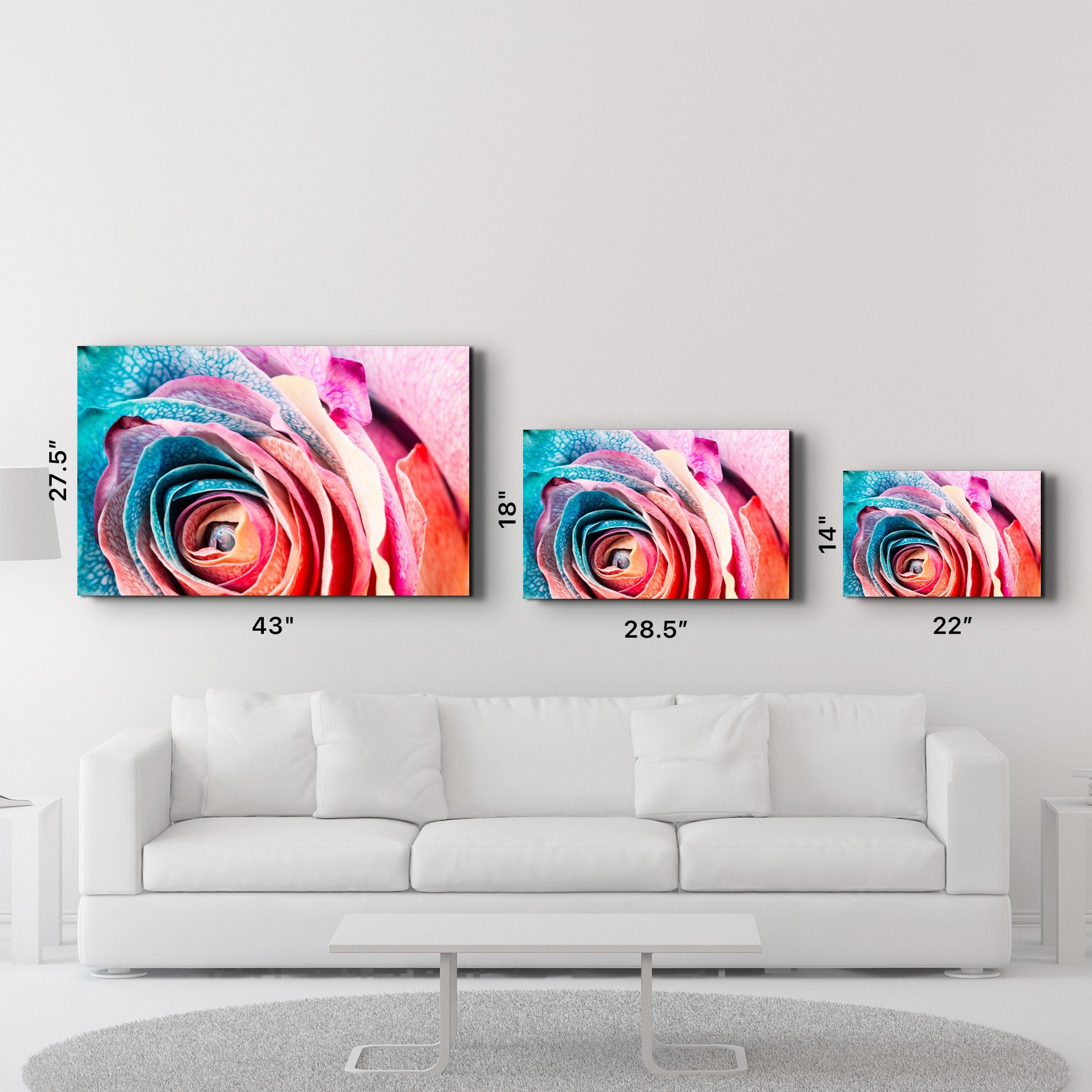 Arte em Vidro Temperado Multicolor 35x55cm - Pintura Decorativa UV de Alta Qualidade