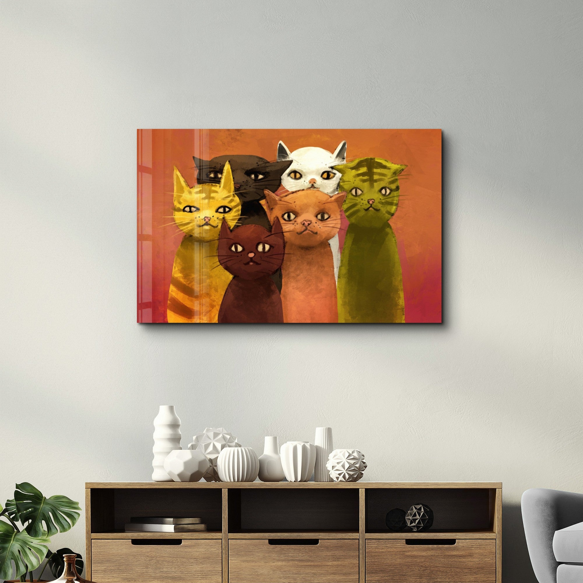 Arte em Vidro Temperado Multicolor 35x55cm - Pintura Decorativa UV de Alta Qualidade