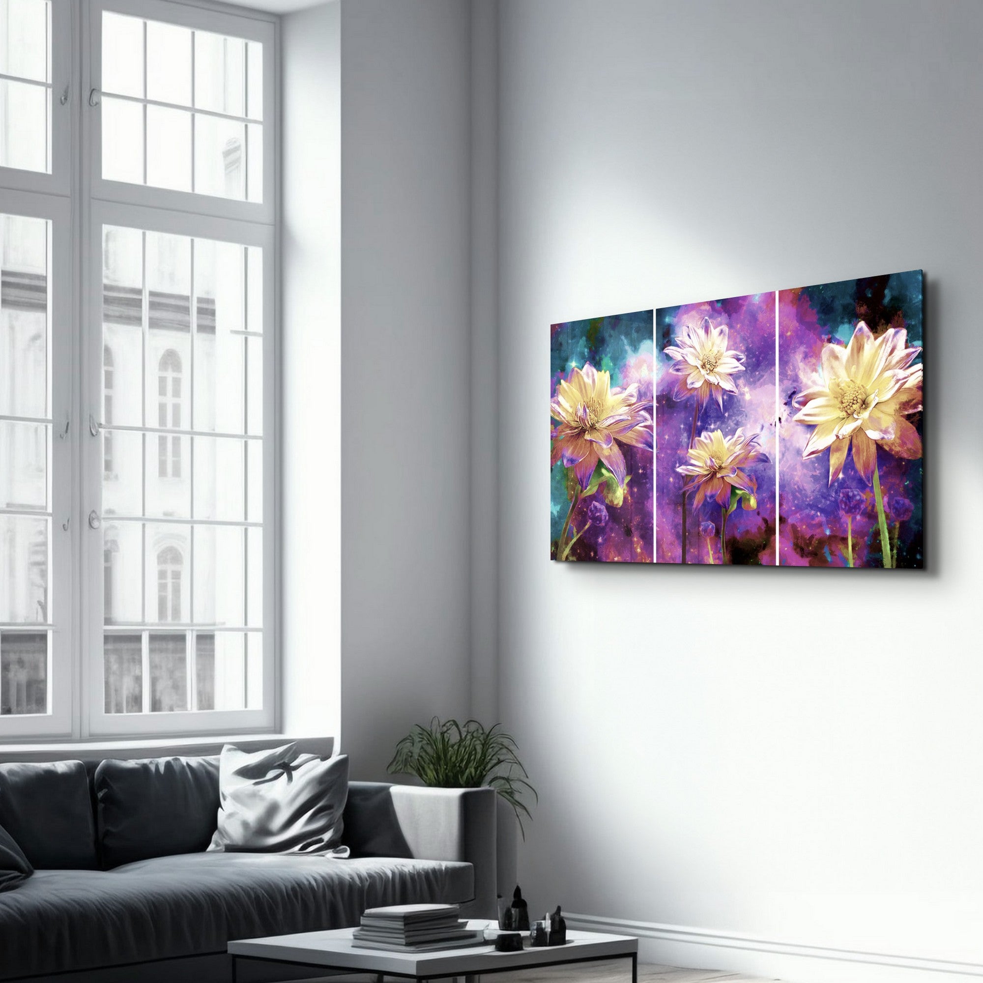 Arte Decorativa em Vidro Temperado Multicolor 46x72cm - Impressão UV de Alta Qualidade