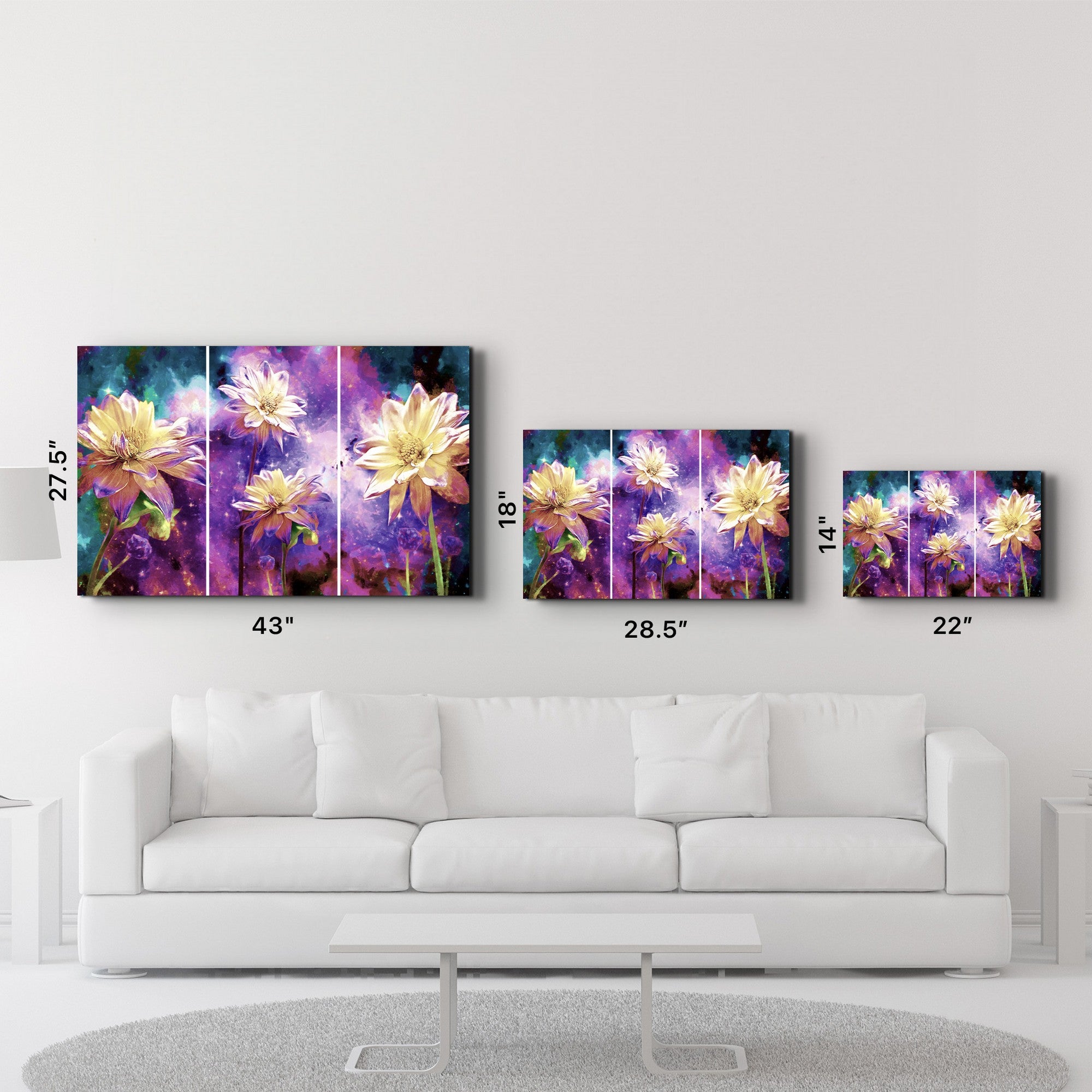 Arte Decorativa em Vidro Temperado Multicolor 46x72cm - Impressão UV de Alta Qualidade