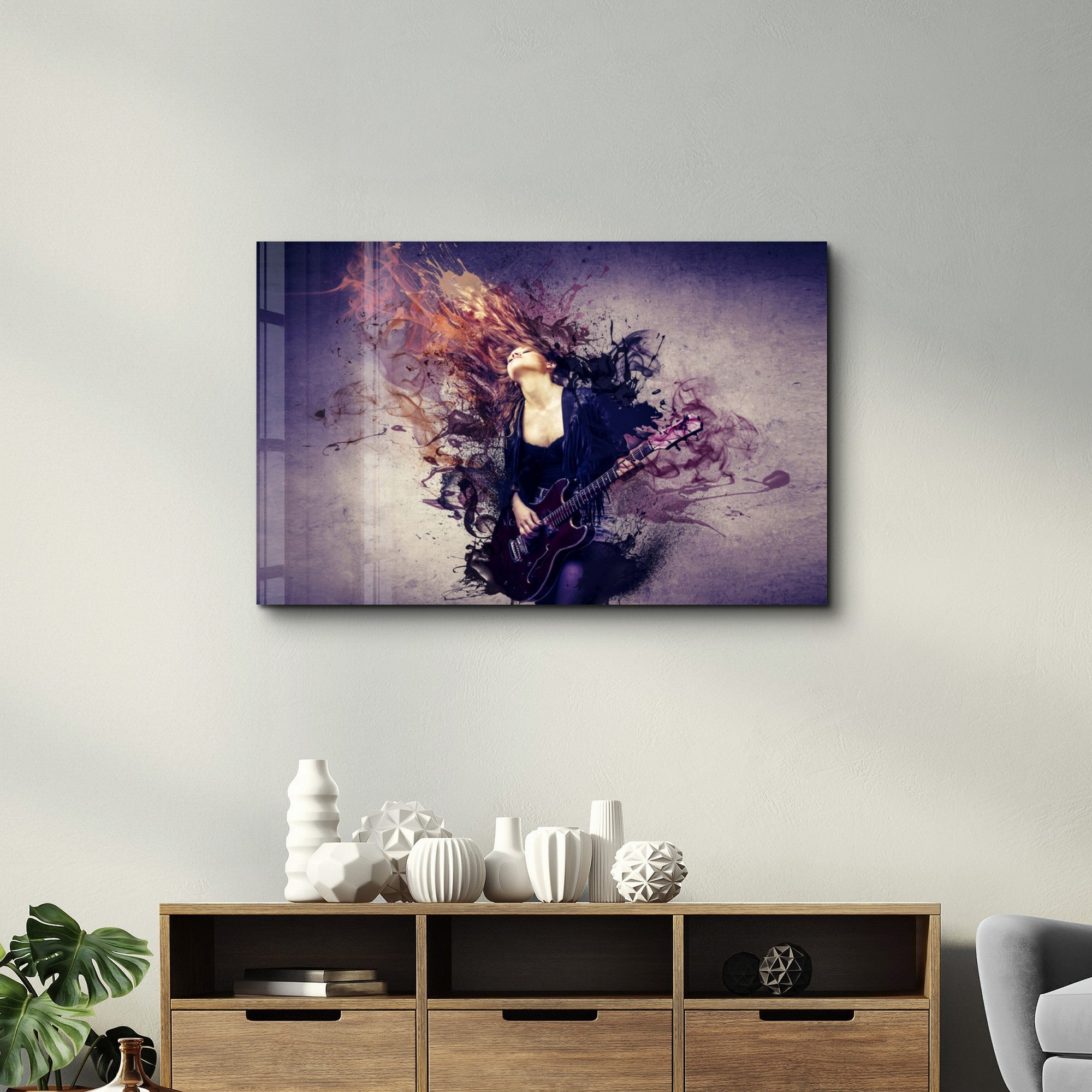 Arte Decorativa em Vidro Temperado Multicolor 35x55cm - Impressão UV de Alta Qualidade