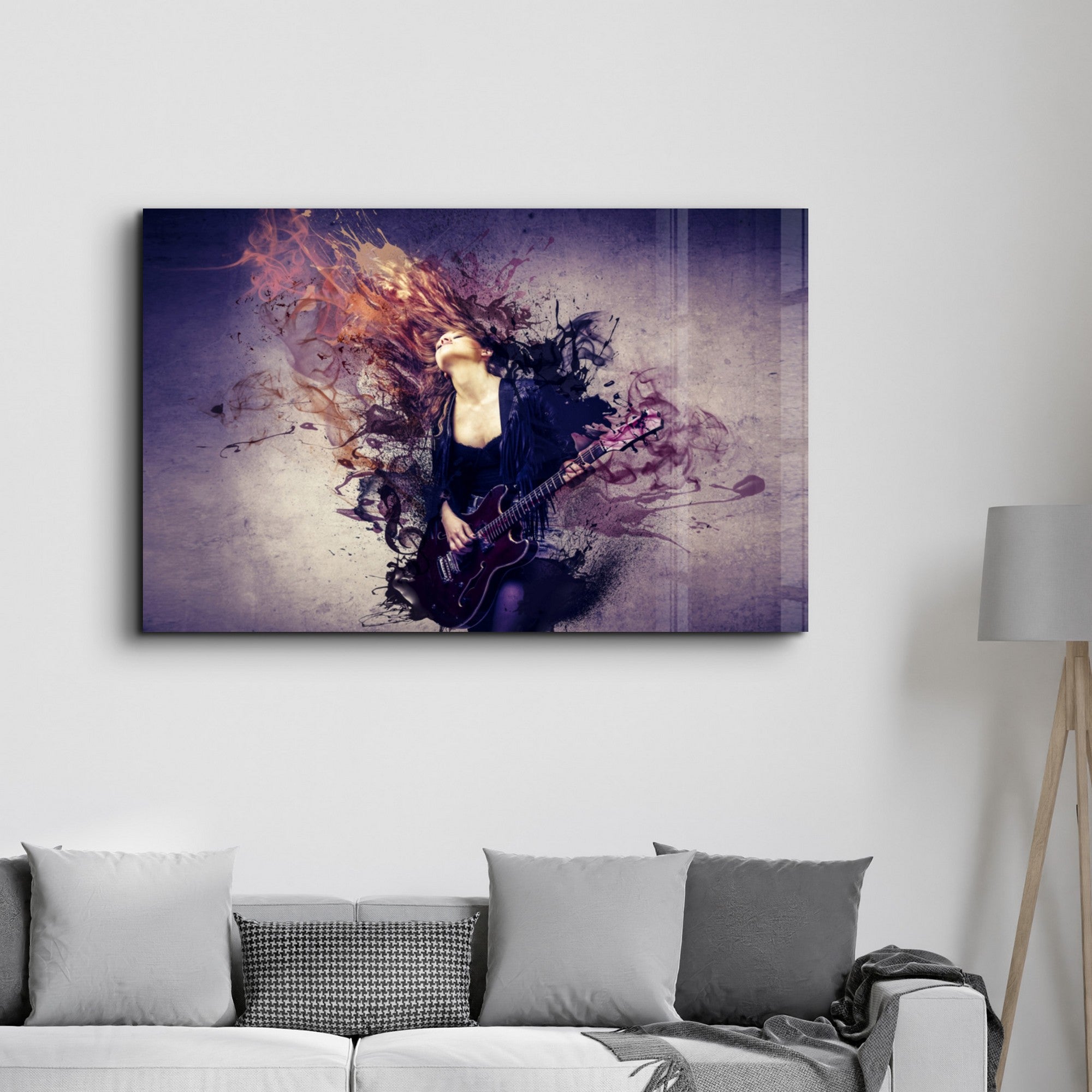 Arte Decorativa em Vidro Temperado Multicolor 35x55cm - Impressão UV de Alta Qualidade