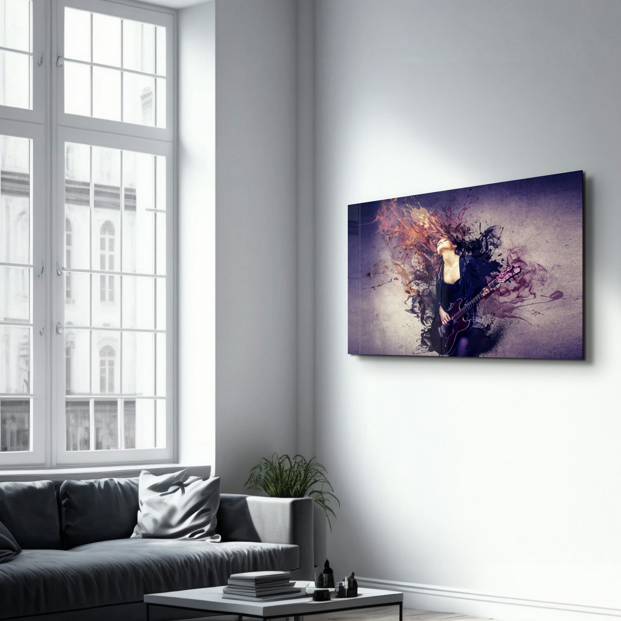 Arte Decorativa em Vidro Temperado Multicolor 35x55cm - Impressão UV de Alta Qualidade