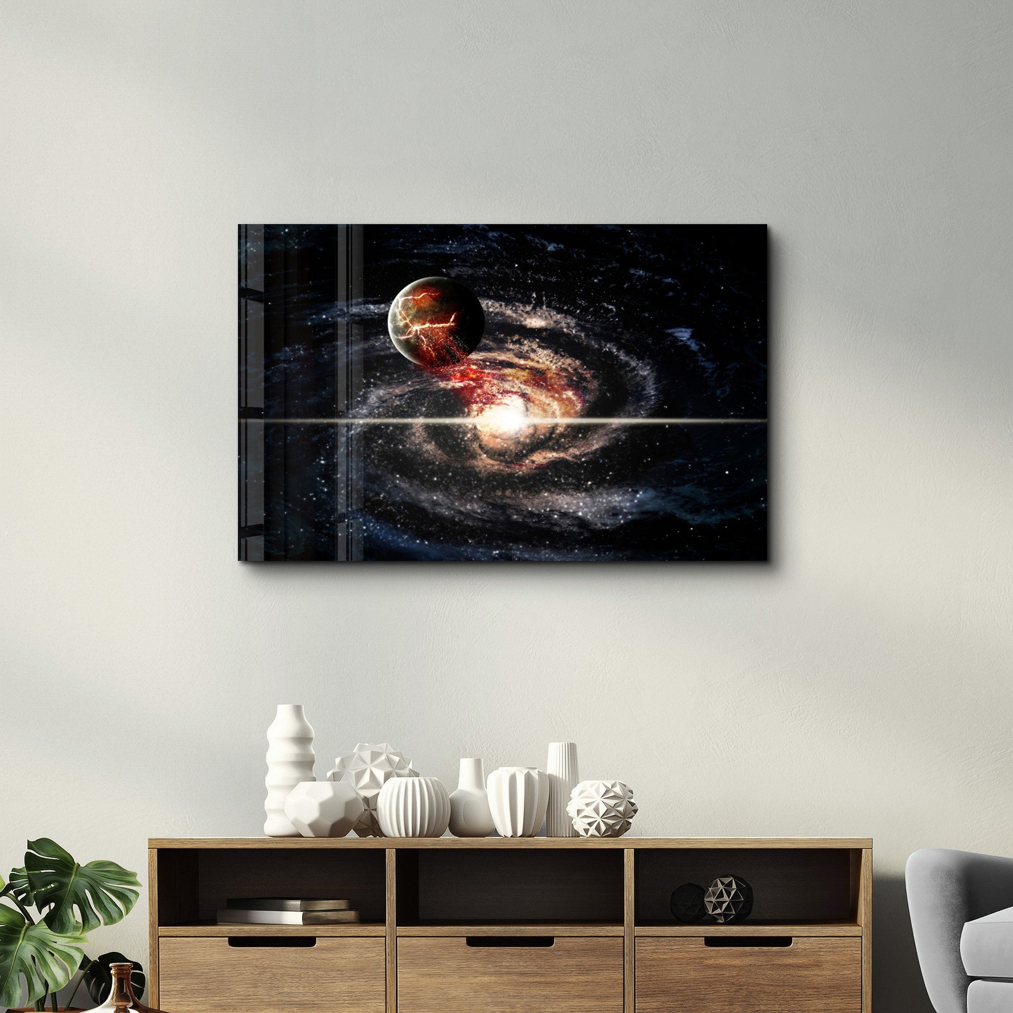 Arte em Vidro Temperado Multicolor 35x55cm - Pintura Decorativa UV de Alta Qualidade