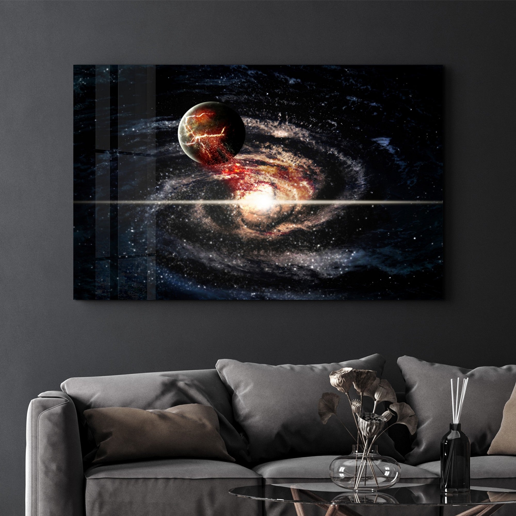 Arte em Vidro Temperado Multicolor 46x72cm - Pintura Decorativa UV de Alta Qualidade
