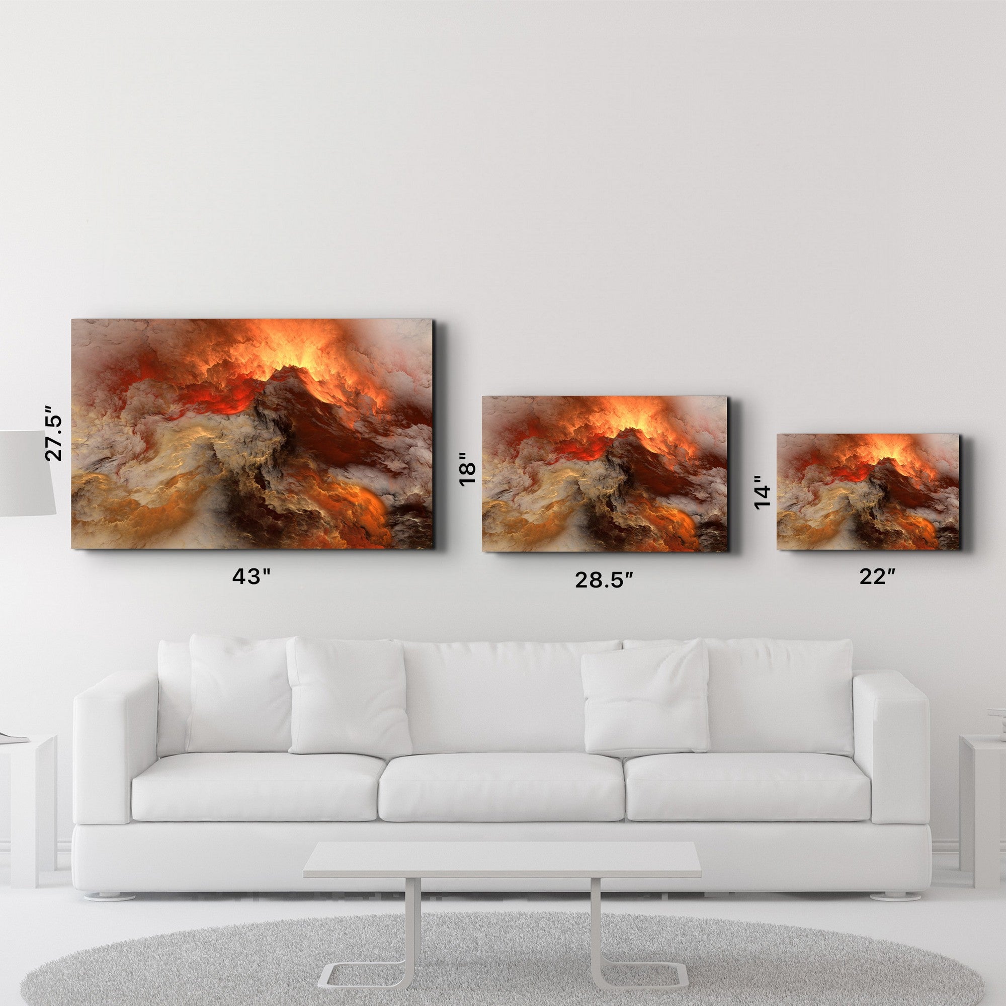 Arte Decorativa em Vidro Temperado Multicolor 35x55cm - Impressão UV de Alta Qualidade