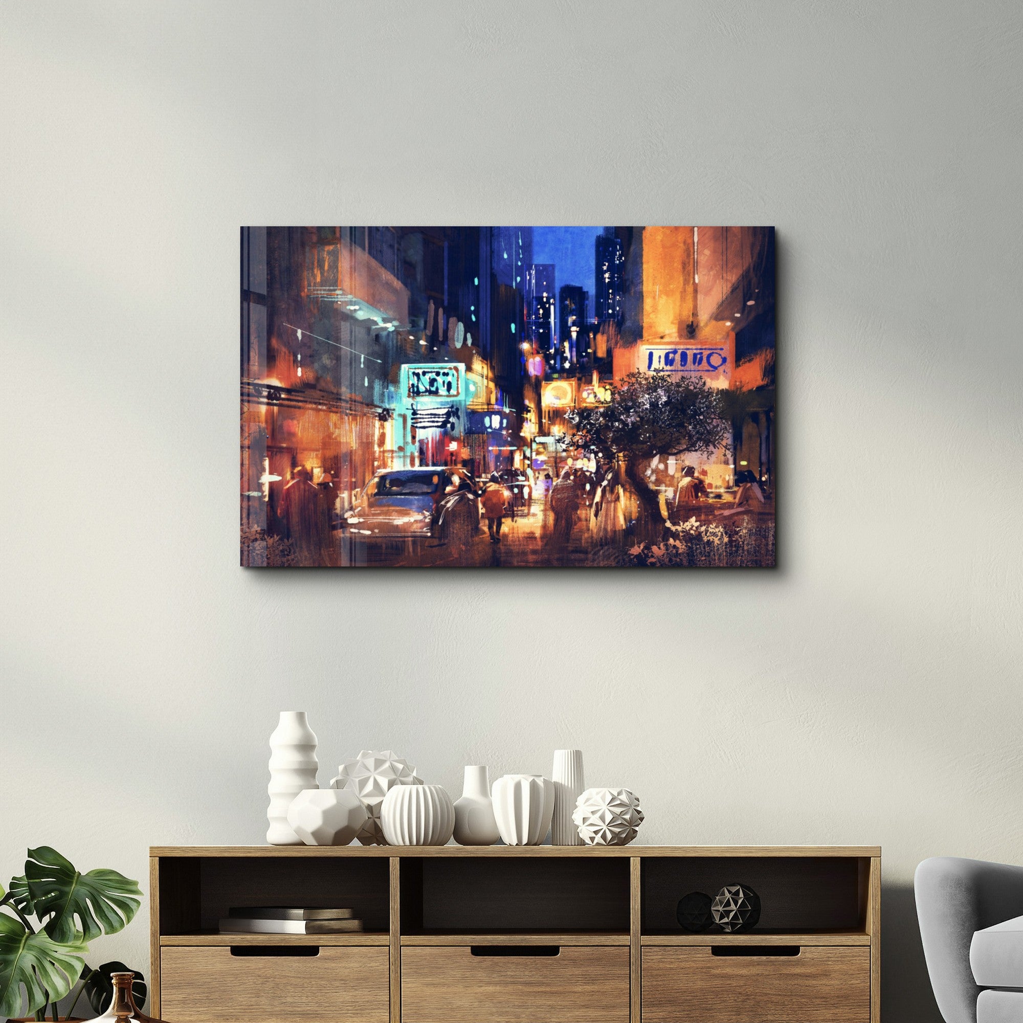 Arte em Vidro Temperado Multicolor 35x55cm - Pintura Decorativa UV de Alta Qualidade