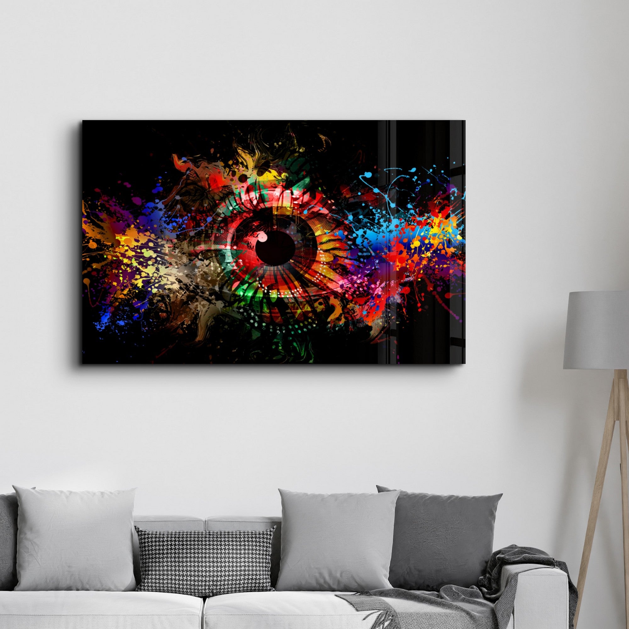 Arte em Vidro Temperado Multicolor 35x55cm - Pintura Decorativa UV de Alta Qualidade