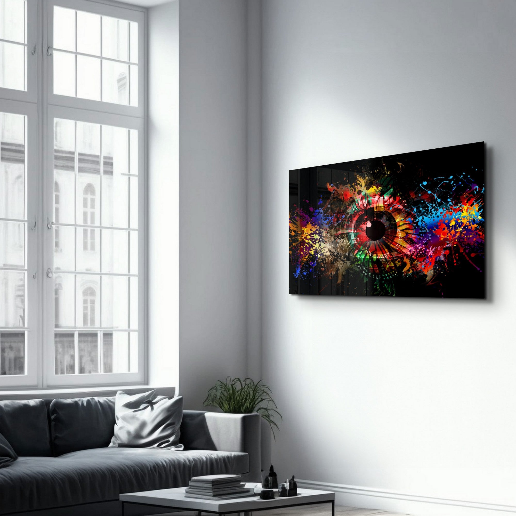 Arte em Vidro Temperado Multicolor 35x55cm - Pintura Decorativa UV de Alta Qualidade