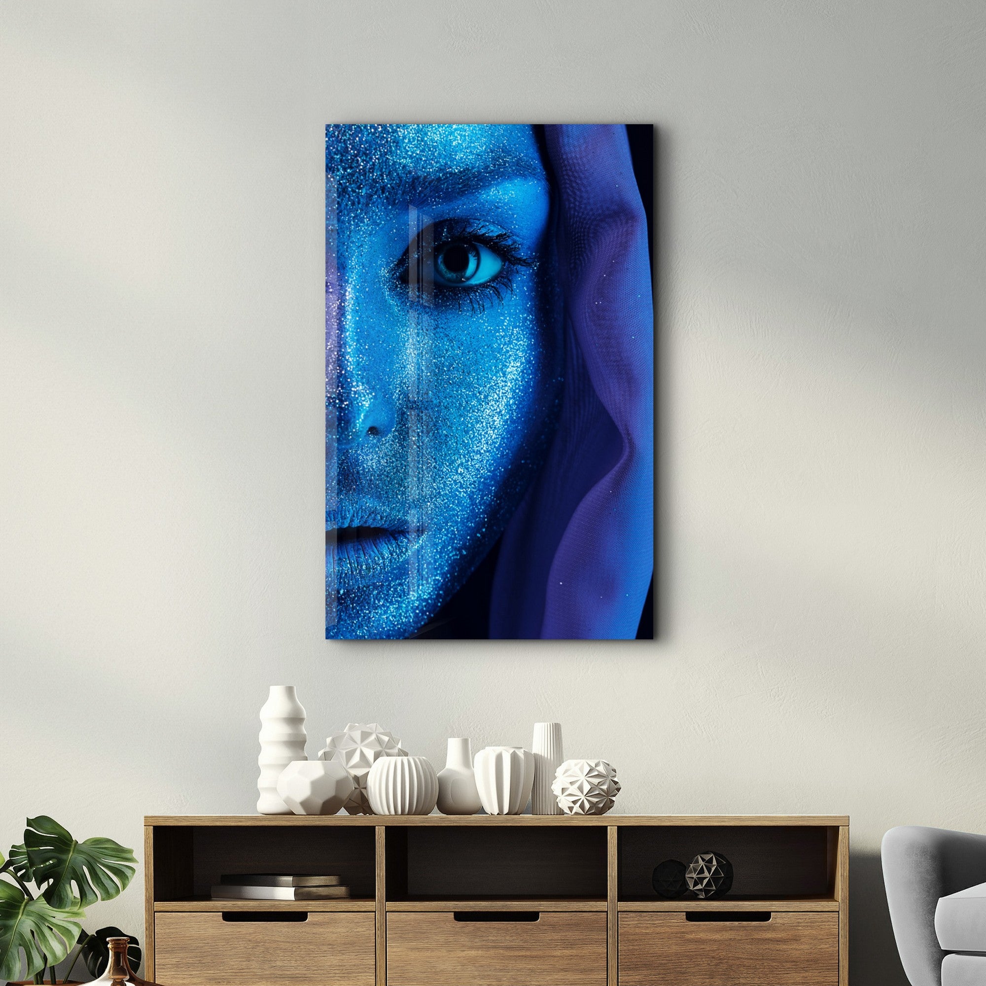 Arte Decorativa em Vidro Temperado Multicolor 35x55cm - Impressão UV de Alta Qualidade