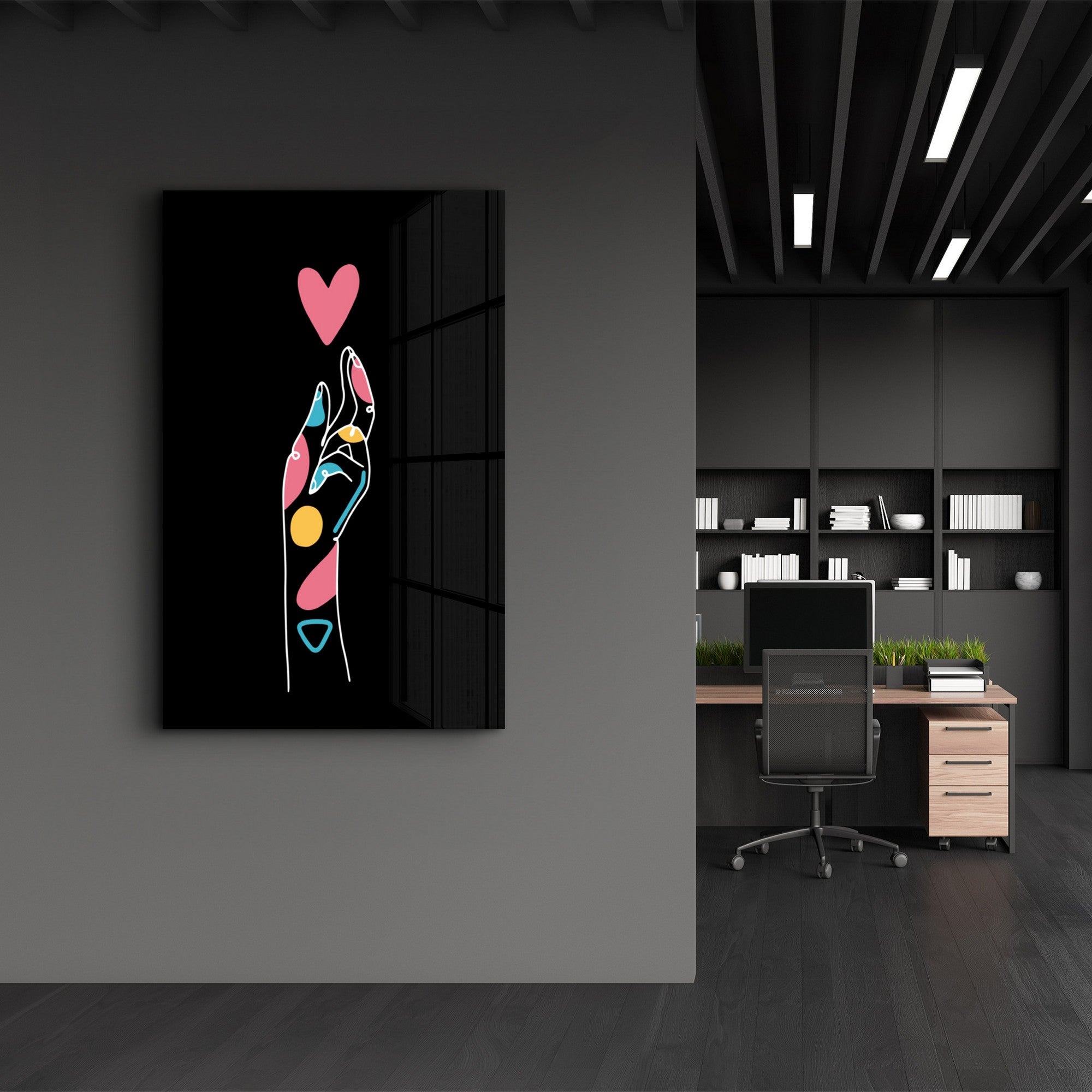 Arte Decorativa em Vidro Temperado Multicolor 35x55cm - Impressão UV de Alta Qualidade