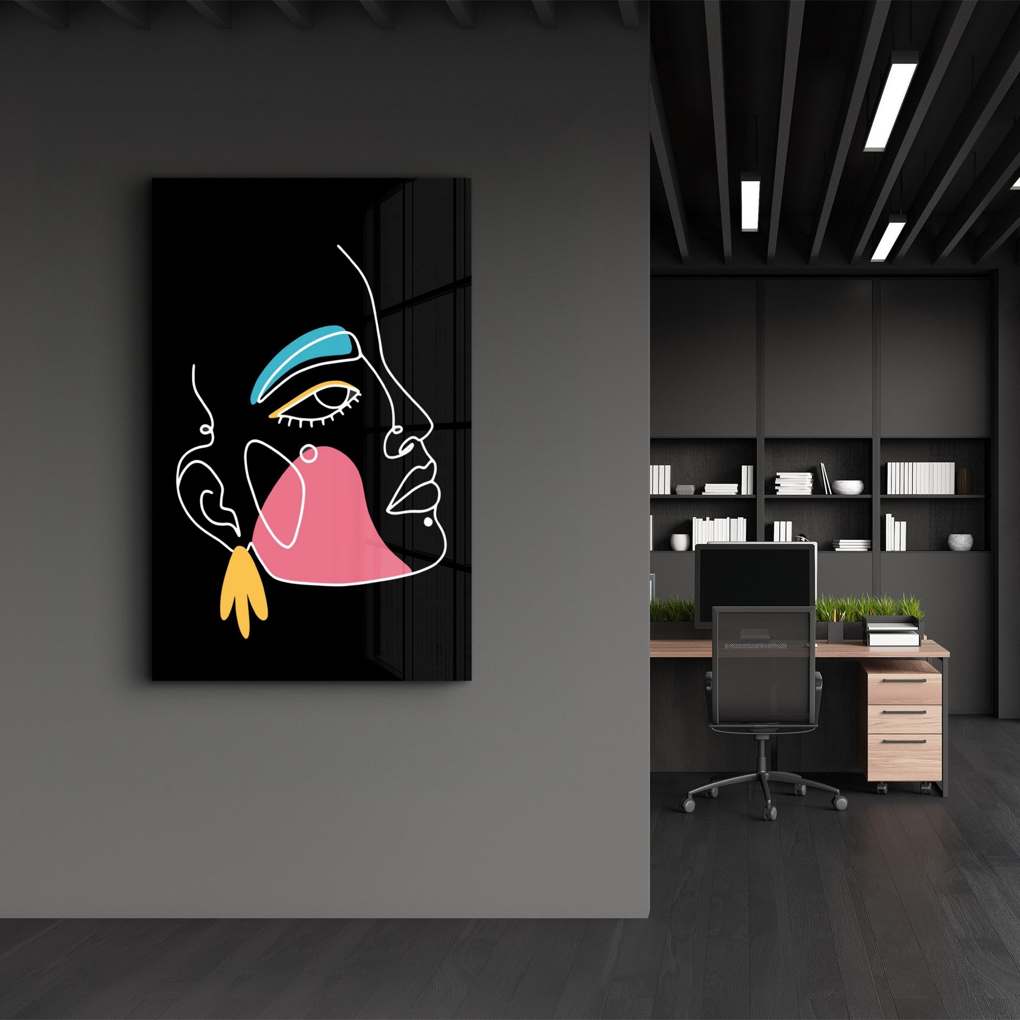 Quadro Decorativo em Vidro Temperado Multicolor 35x55 cm (4 mm) UV – OGLS-6088 | 672BRS4251