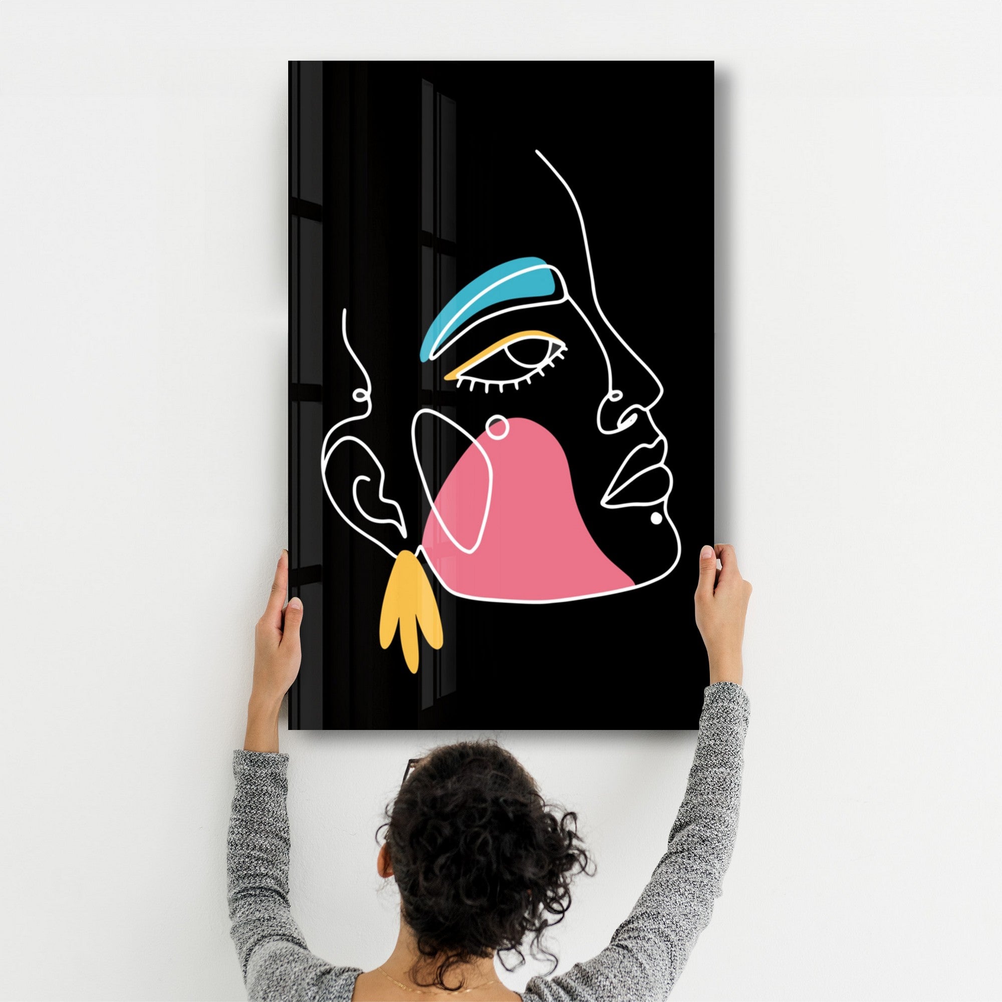 Quadro Decorativo em Vidro Temperado Multicolor 35x55 cm (4 mm) UV – OGLS-6088 | 672BRS4251