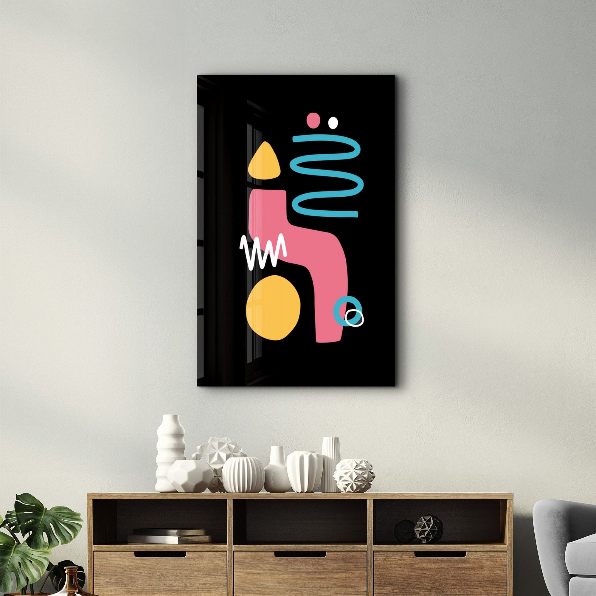 Arte em Vidro Temperado Multicolor 35x55cm - Pintura Decorativa UV de Alta Qualidade