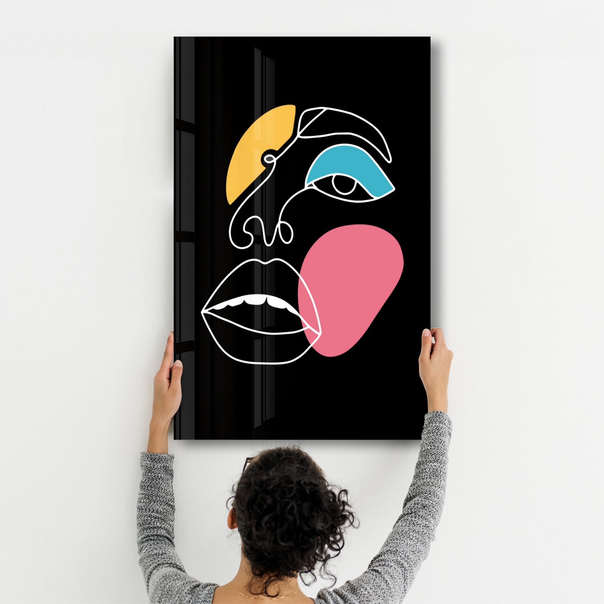 Arte em Vidro Temperado Multicolor 35x55cm - Pintura Decorativa UV de Alta Qualidade