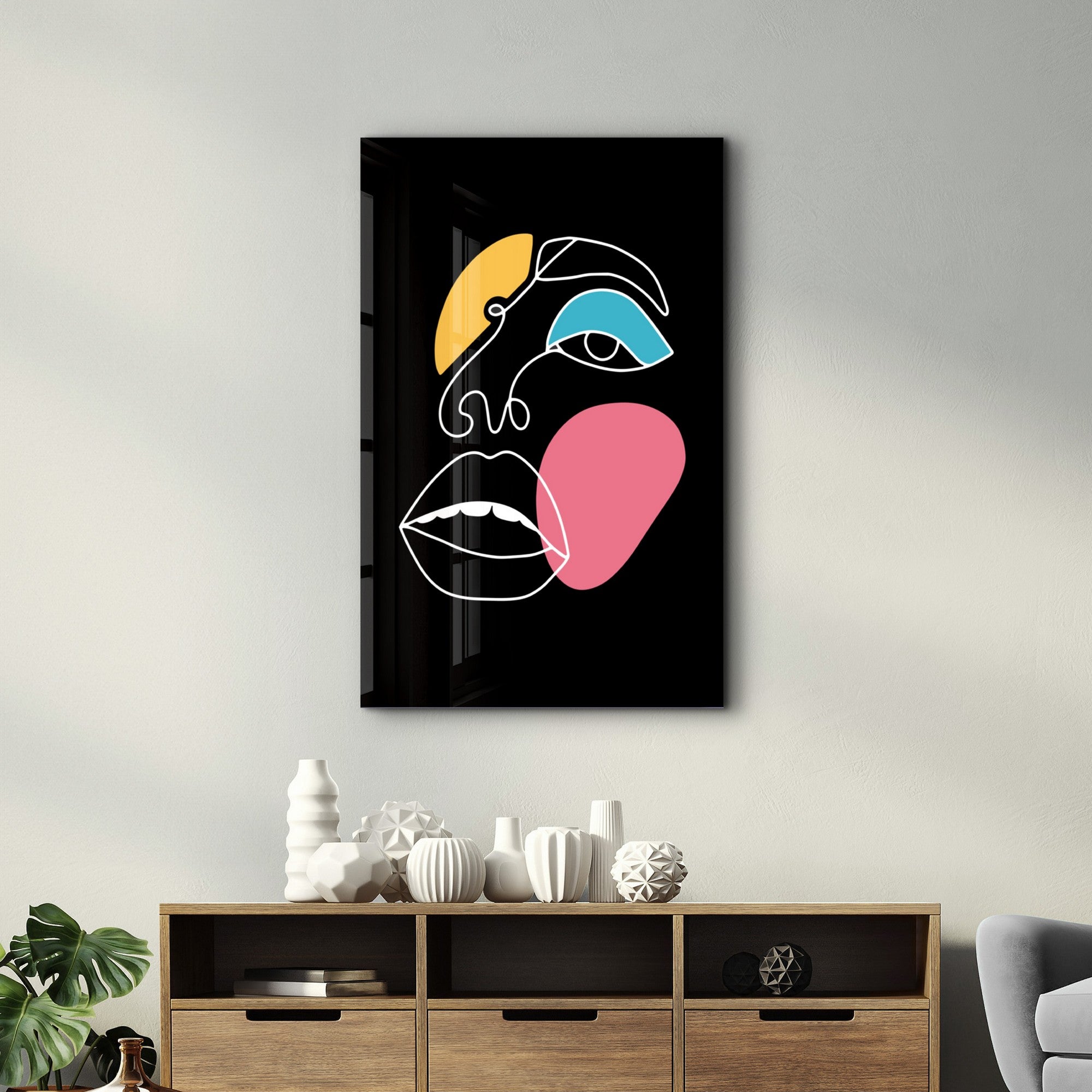 Arte em Vidro Temperado Multicolor 35x55cm - Pintura Decorativa UV de Alta Qualidade