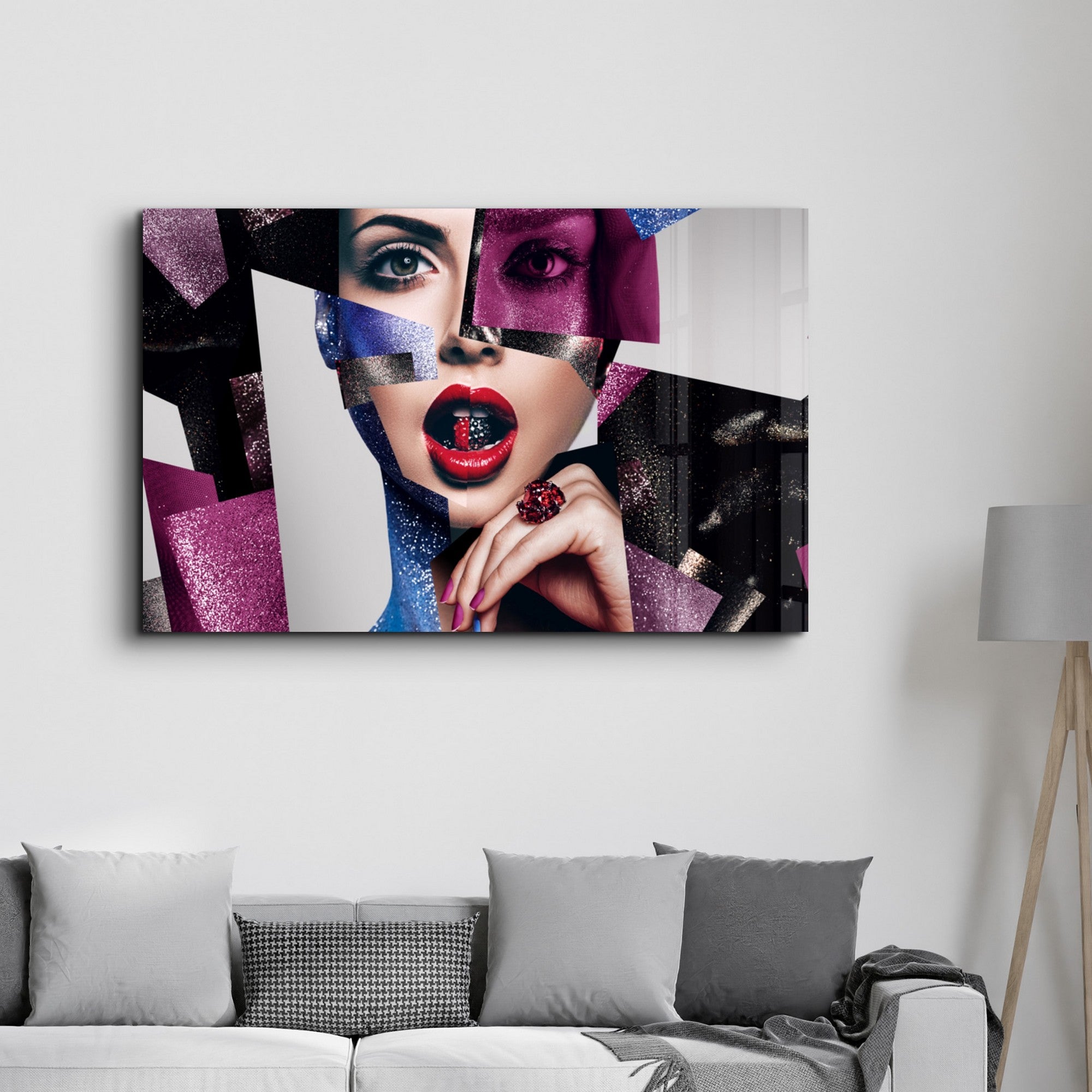 Quadro Decorativo em Vidro Temperado Multicolor 35x55cm - Impressão UV de Alta Qualidade