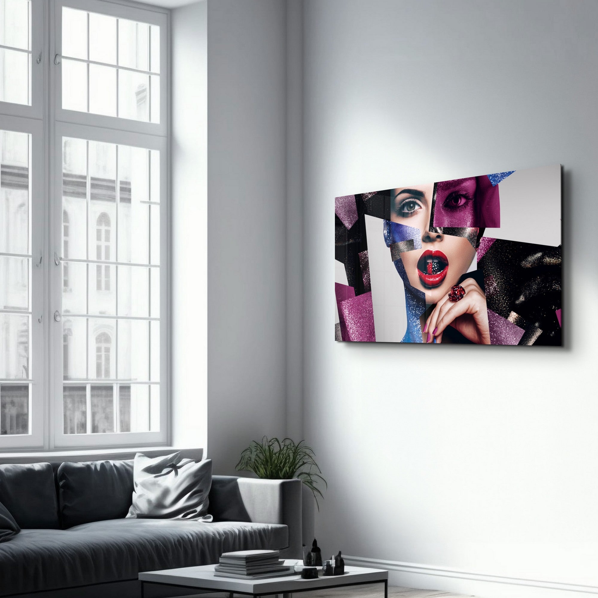 Quadro Decorativo em Vidro Temperado Multicolor 35x55cm - Impressão UV de Alta Qualidade