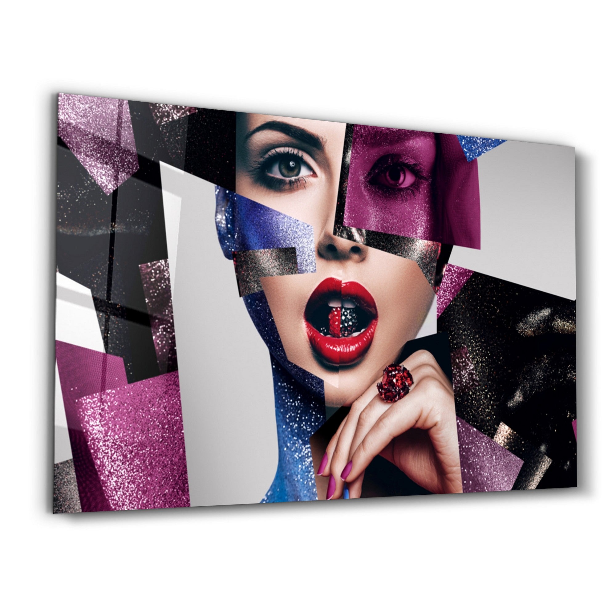 Quadro Decorativo em Vidro Temperado Multicolor 35x55cm - Impressão UV de Alta Qualidade