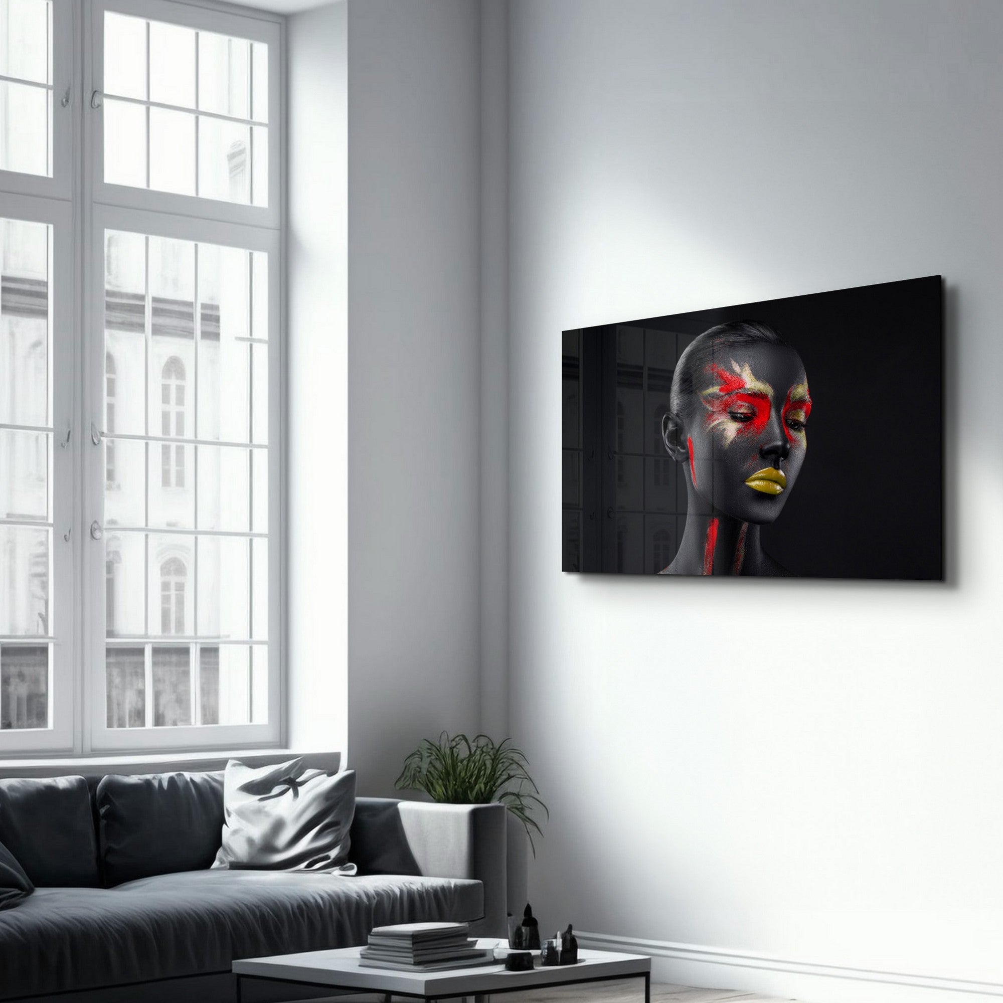 Arte Decorativa em Vidro Temperado Multicolor 46x72cm - Impressão UV de Alta Qualidade