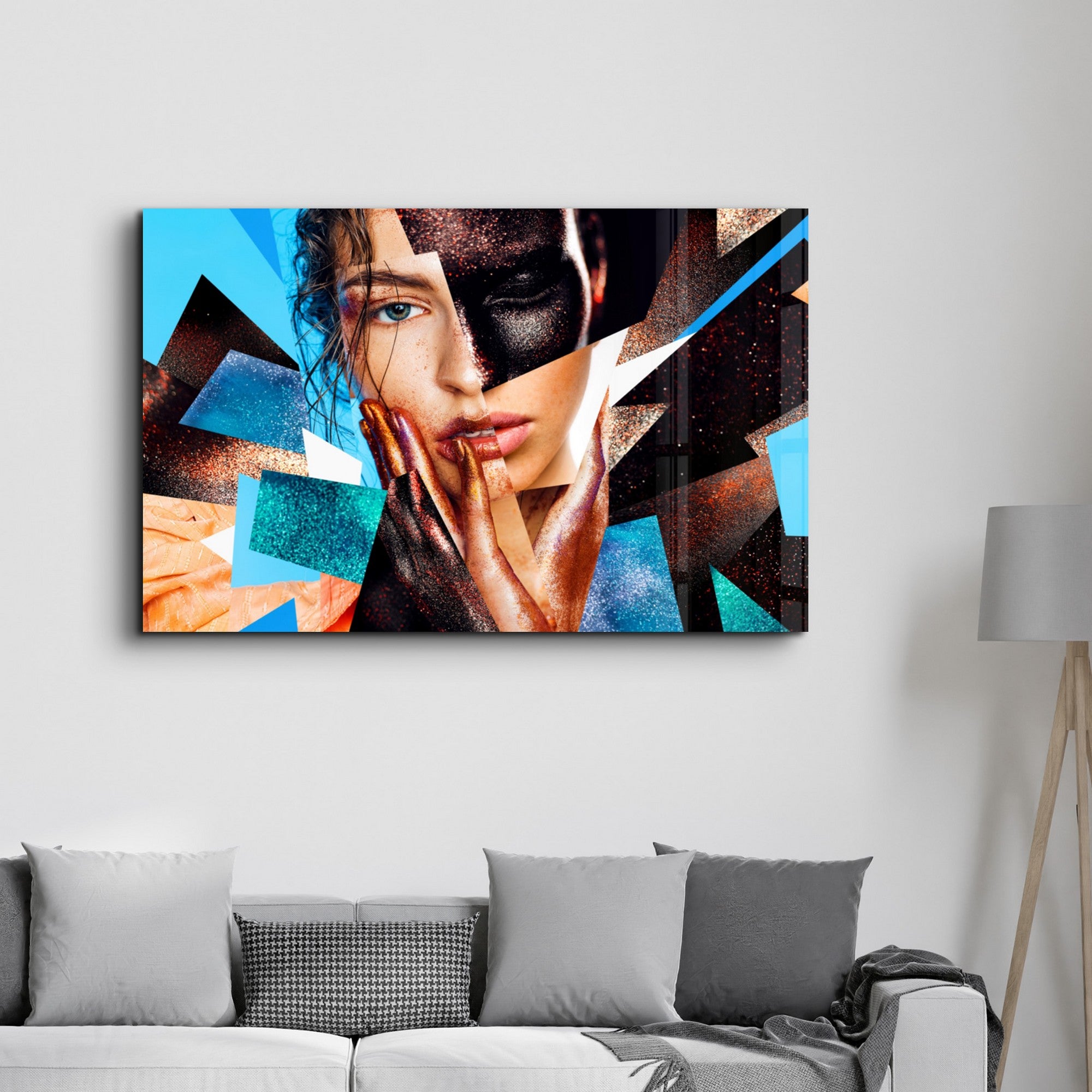 Arte em Vidro Temperado Multicolor 35x55cm - Pintura Decorativa UV de Alta Qualidade