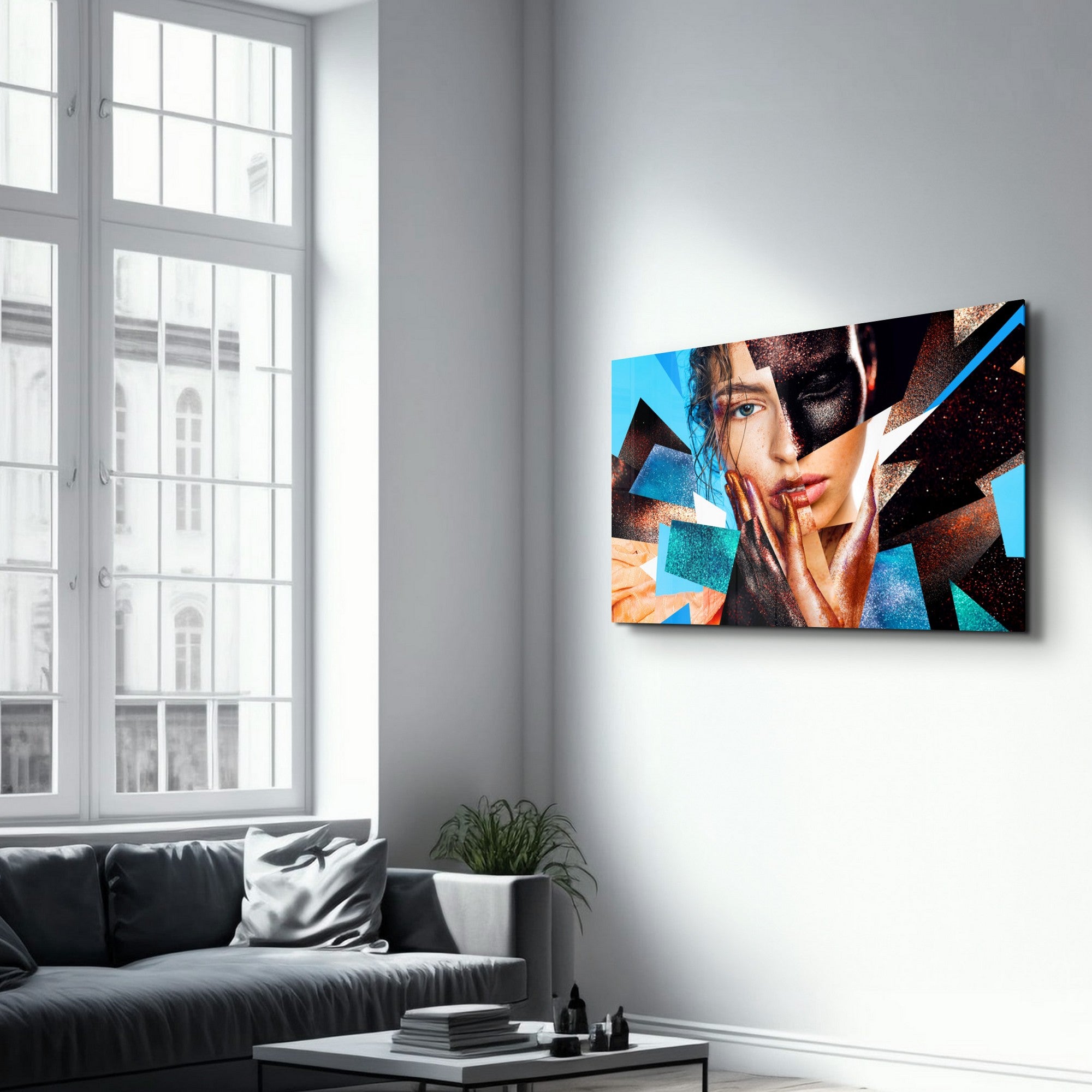 Arte em Vidro Temperado Multicolor 35x55cm - Pintura Decorativa UV de Alta Qualidade