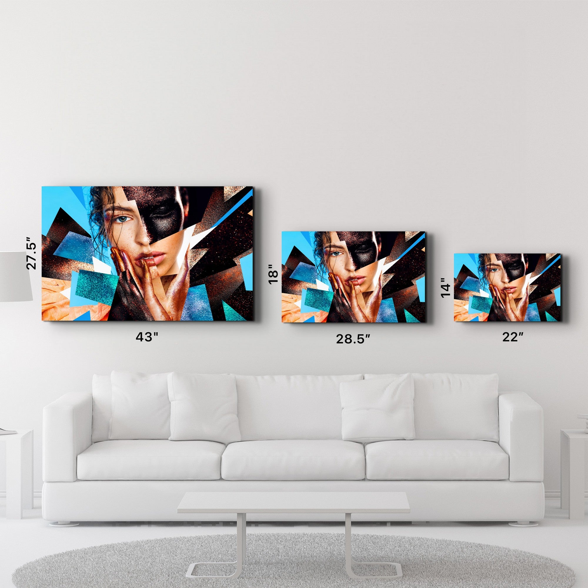 Arte em Vidro Temperado Multicolor 35x55cm - Pintura Decorativa UV de Alta Qualidade