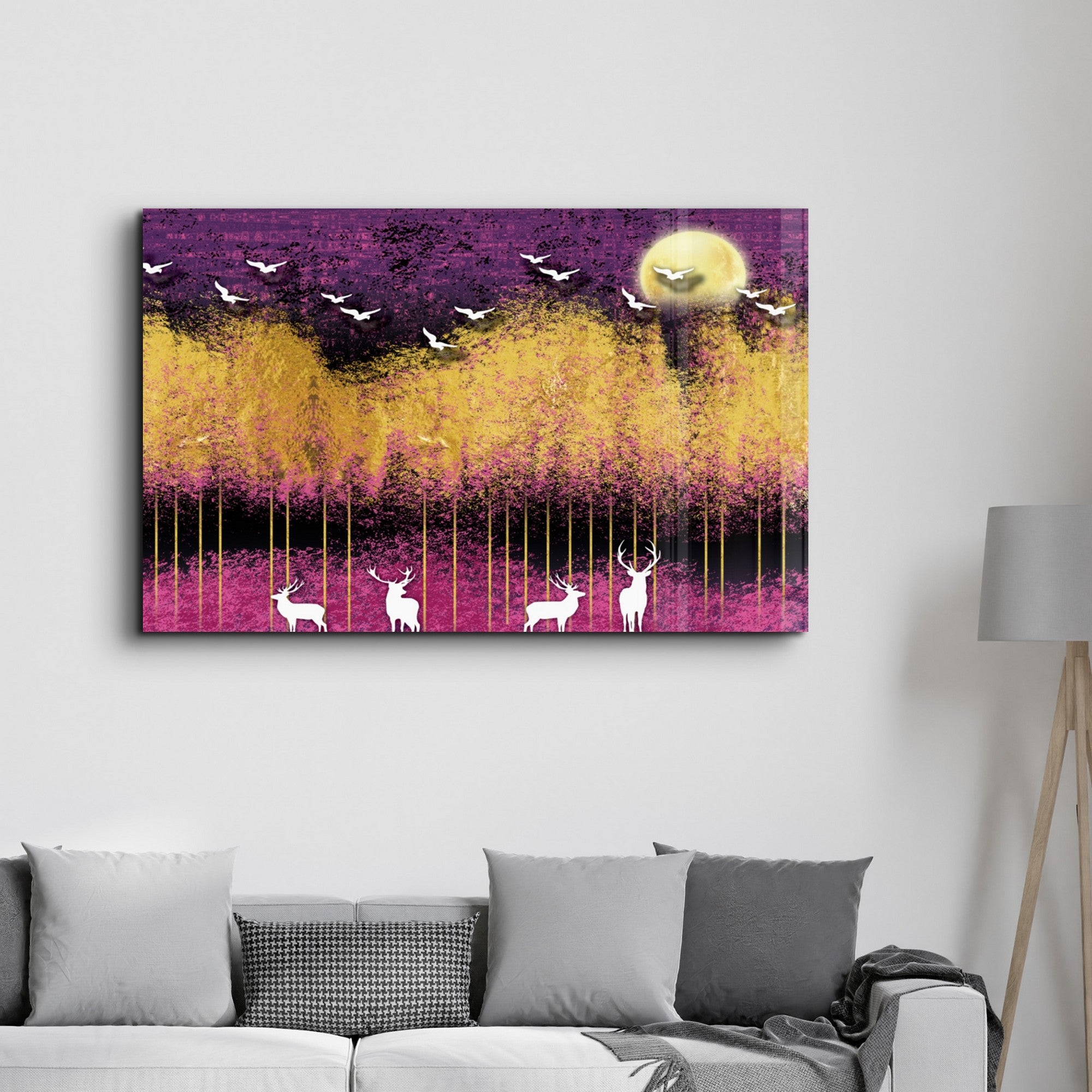 Arte em Vidro Temperado Multicolor 35x55cm - Pintura Decorativa UV de Alta Qualidade