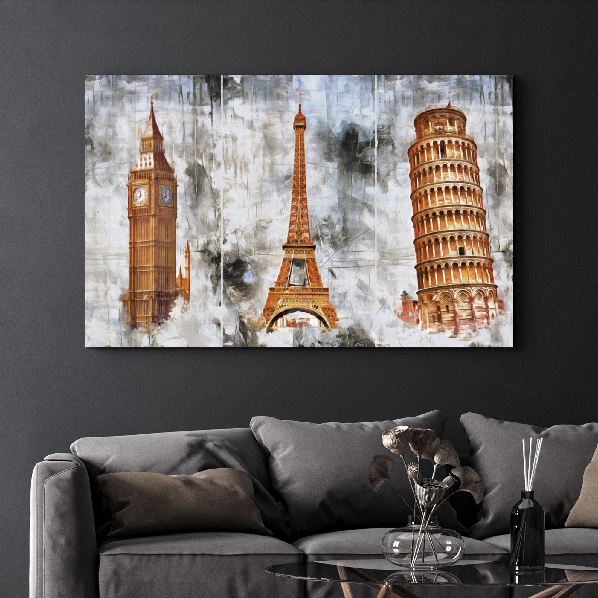 Arte em Vidro Temperado Multicolor 35x55cm - Pintura Decorativa UV de Alta Qualidade