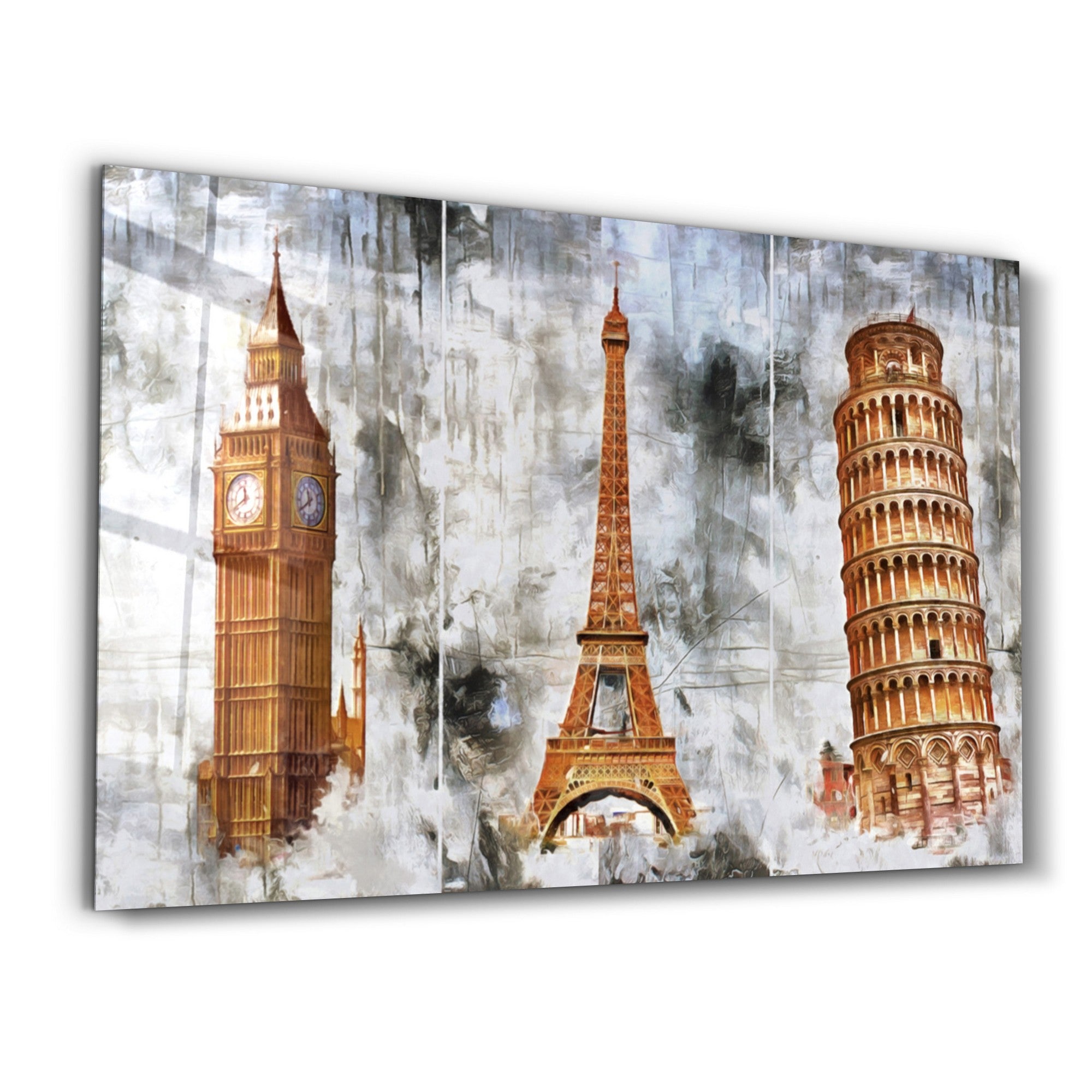 Arte em Vidro Temperado Multicolor 35x55cm - Pintura Decorativa UV de Alta Qualidade