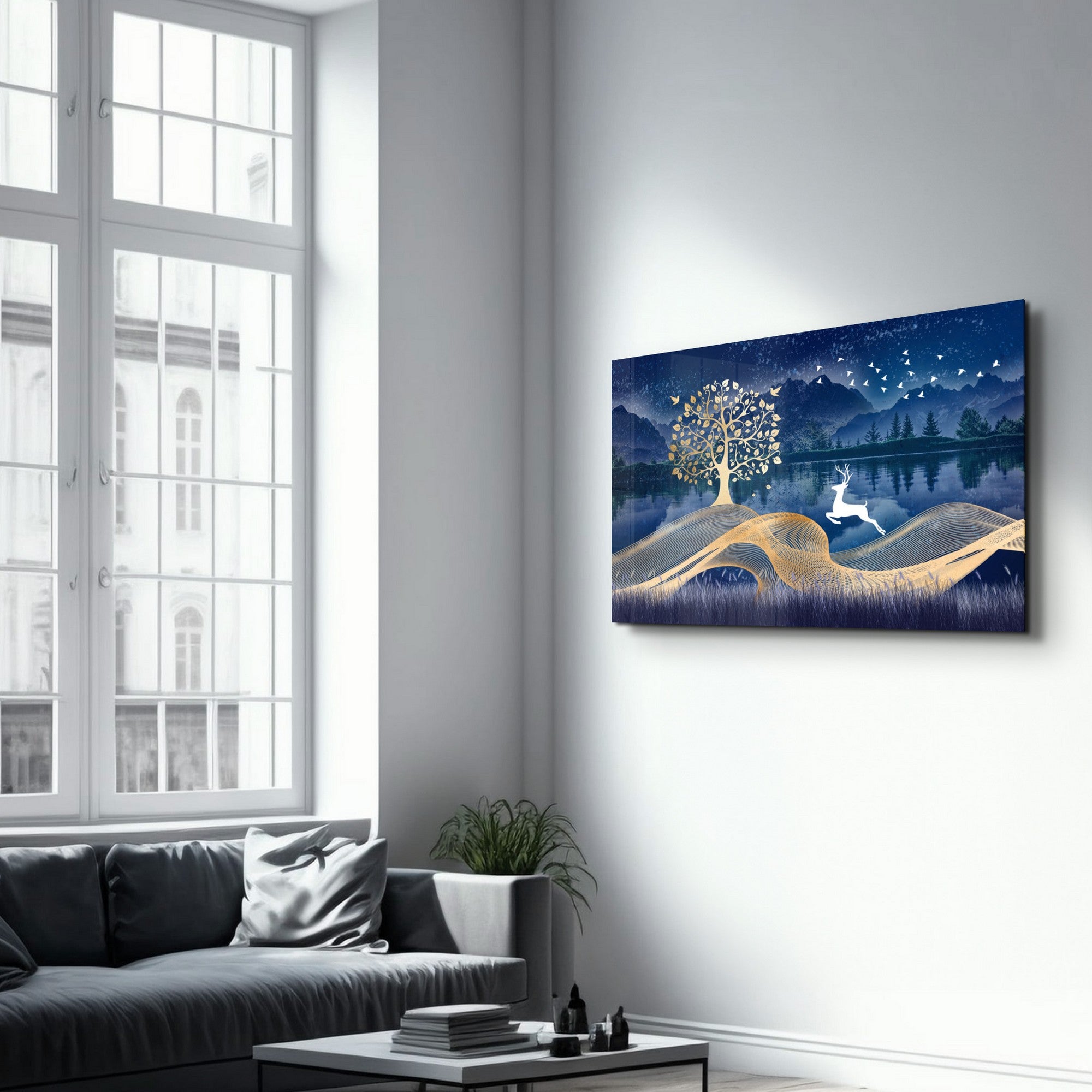 Arte Decorativa em Vidro Temperado Multicolor 35x55cm - Impressão UV de Alta Qualidade