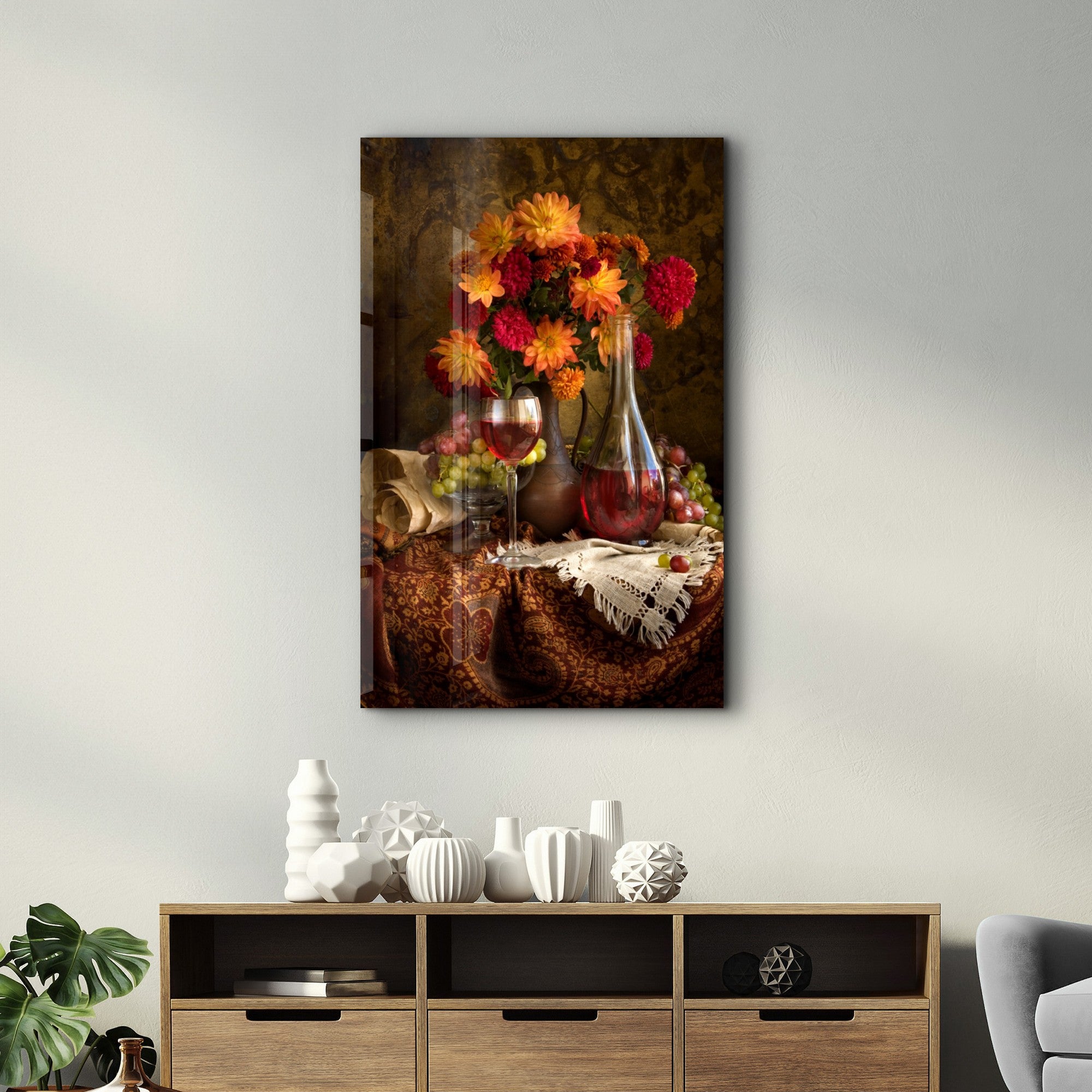 Arte Decorativa em Vidro Temperado Multicolor 35x55cm - Impressão UV de Alta Qualidade