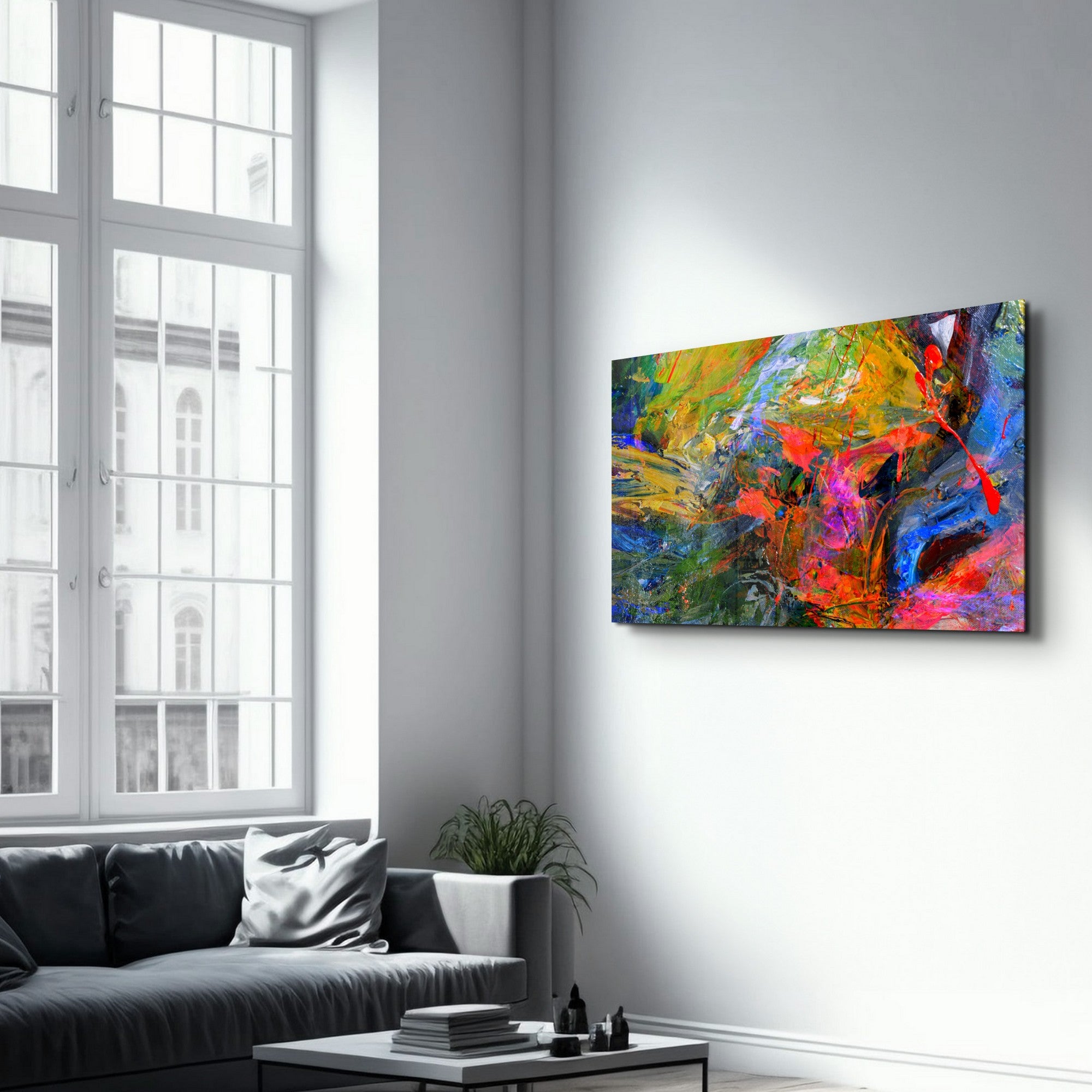 Arte Decorativa em Vidro Temperado Multicolor 35x55cm - Impressão UV de Alta Qualidade