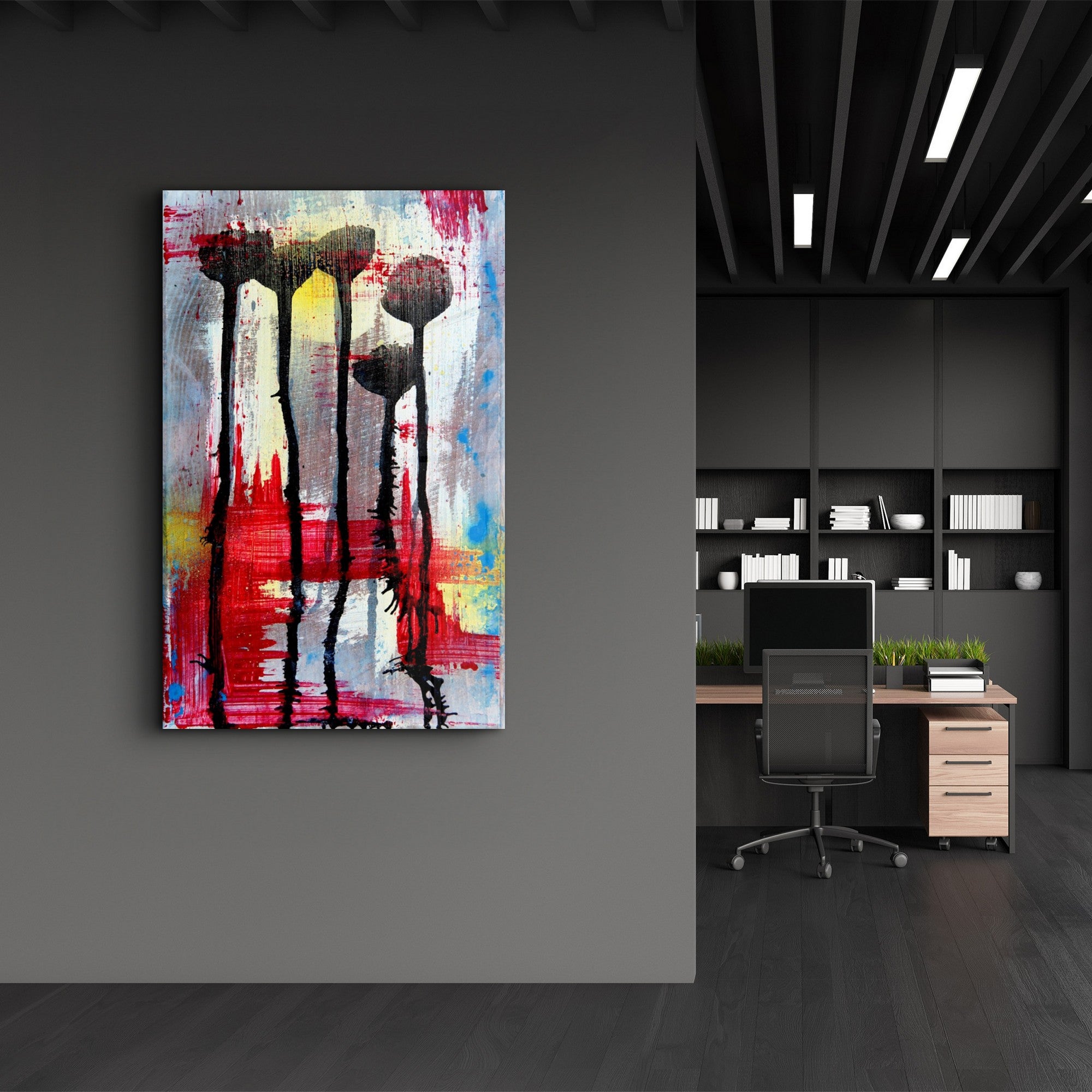 Arte Decorativa em Vidro Temperado Multicolor 35x55cm - Impressão UV de Alta Qualidade