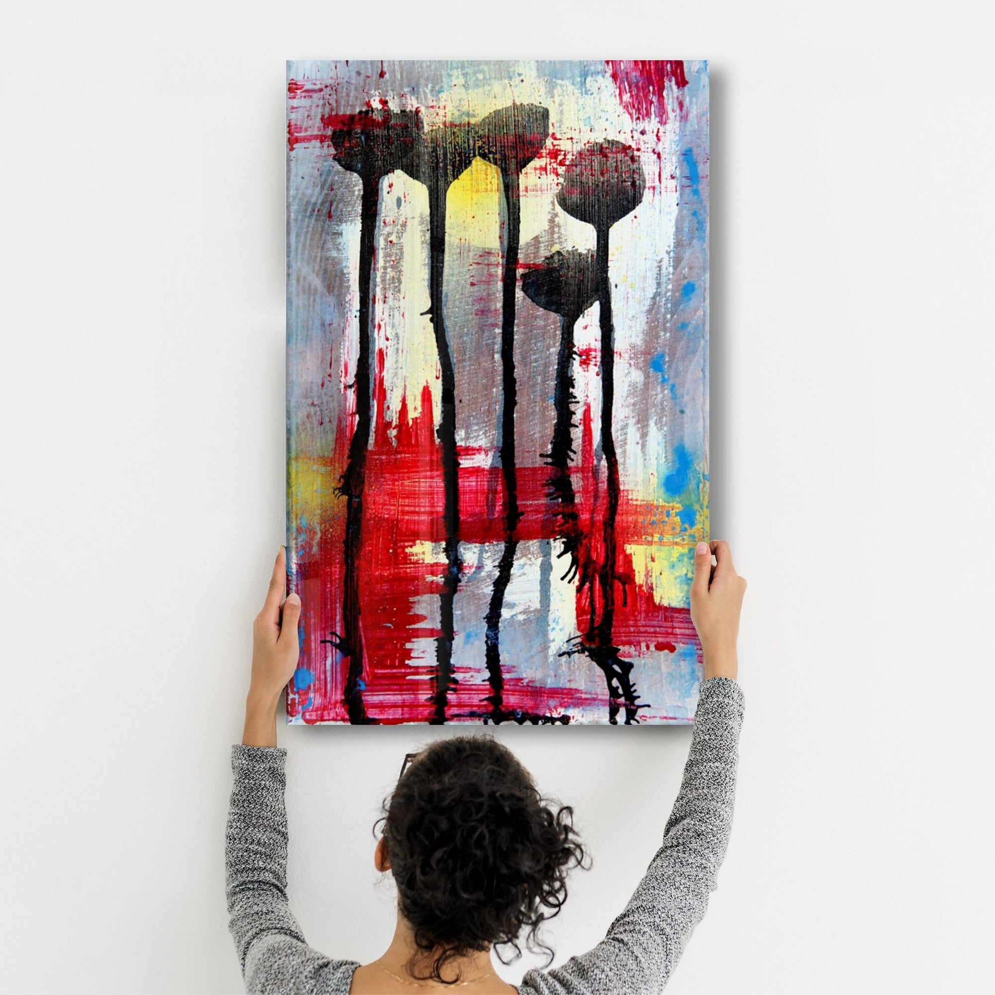 Arte Decorativa em Vidro Temperado Multicolor 35x55cm - Impressão UV de Alta Qualidade