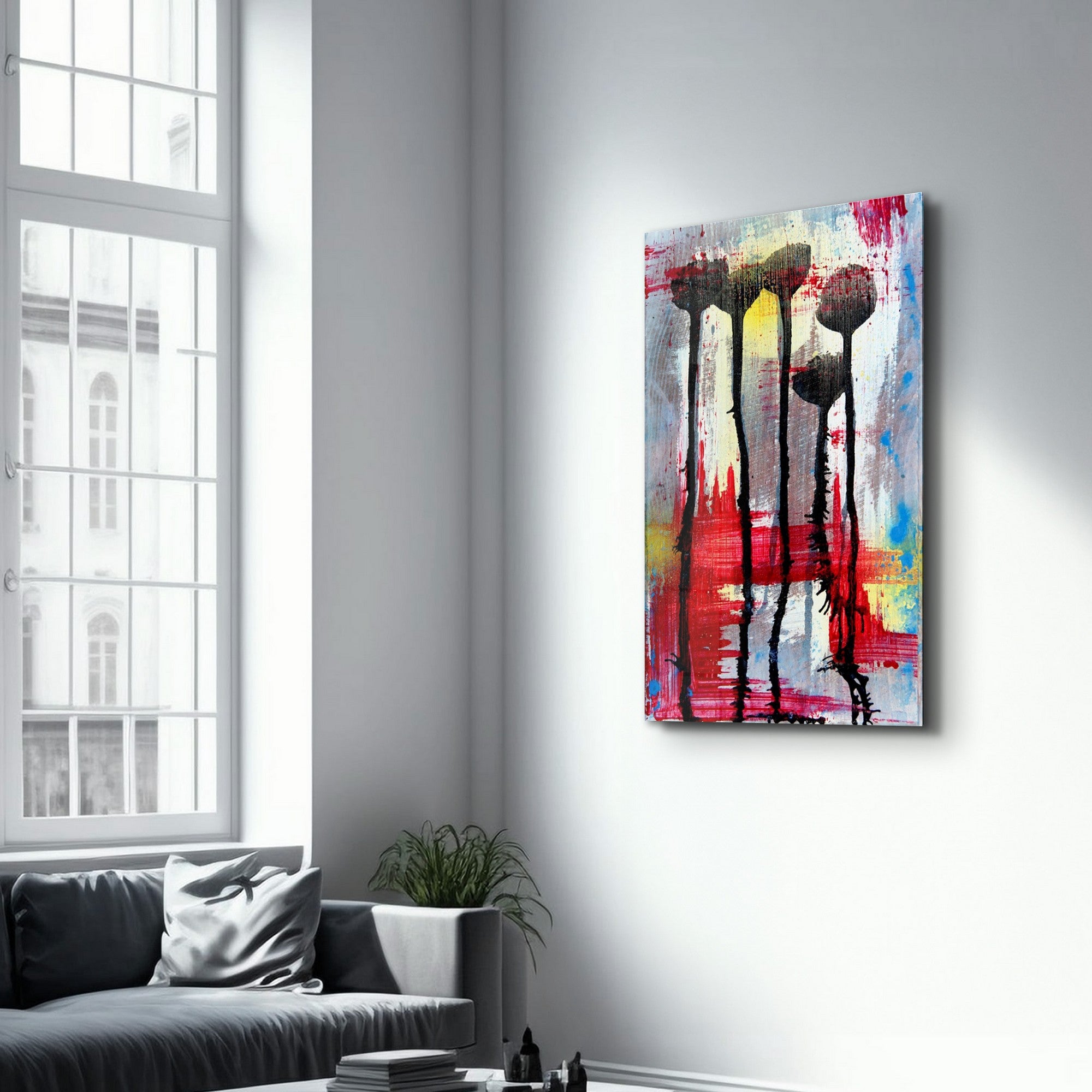 Arte Decorativa em Vidro Temperado Multicolor 35x55cm - Impressão UV de Alta Qualidade