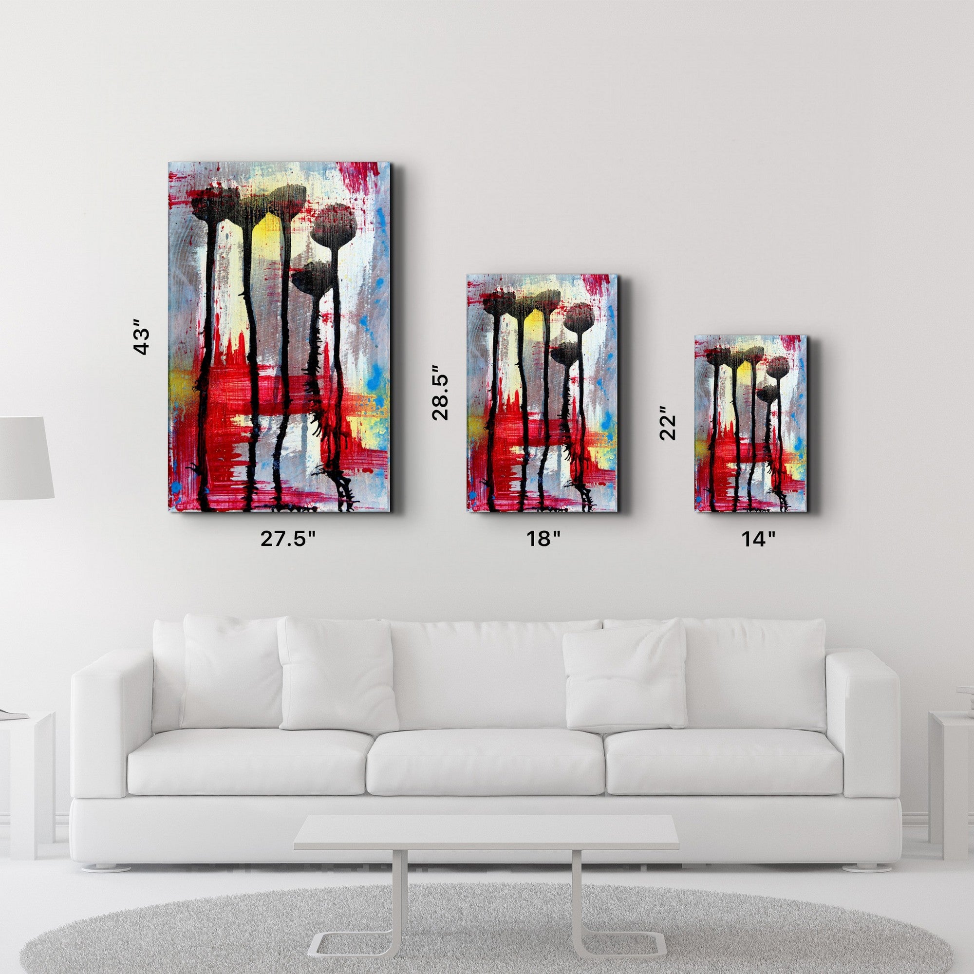 Arte Decorativa em Vidro Temperado Multicolor 35x55cm - Impressão UV de Alta Qualidade