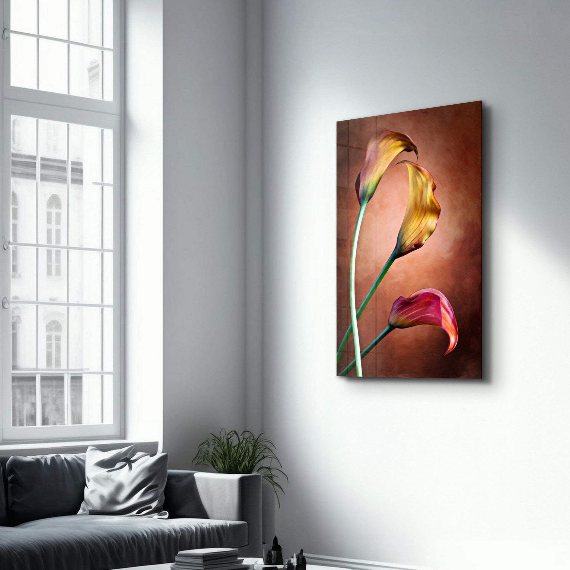 Arte Decorativa em Vidro Temperado Multicolor 35x55cm - Impressão UV de Alta Qualidade