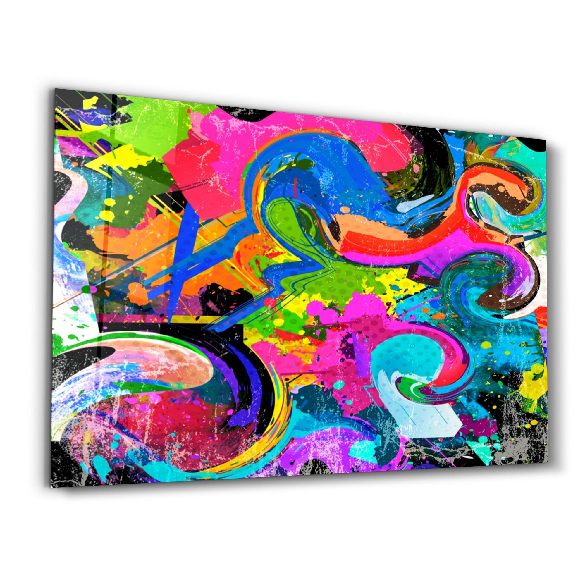 Arte em Vidro Temperado Multicolor 35x55cm - Pintura Decorativa UV de Alta Qualidade