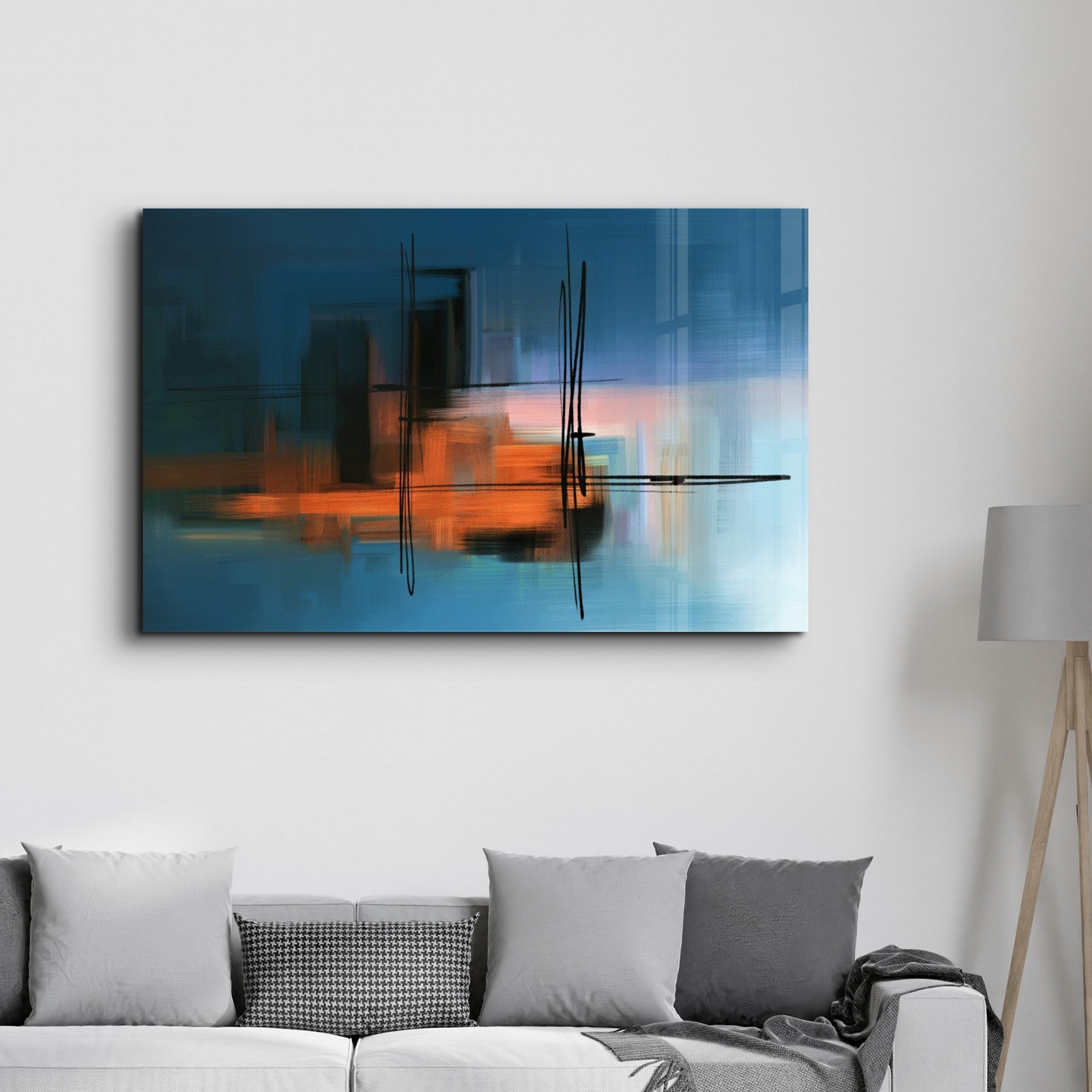 Arte Decorativa em Vidro Temperado Multicolor 35x55cm - Impressão UV de Alta Qualidade