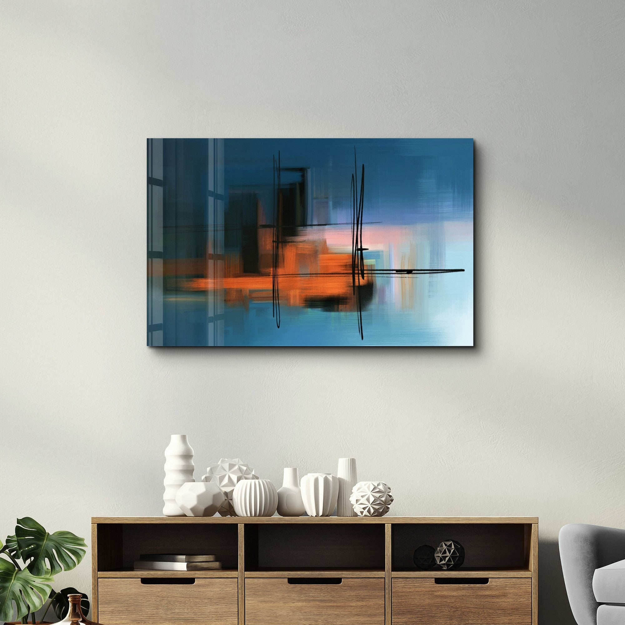 Arte em Vidro Temperado Multicolor 70x110cm - Pintura Decorativa UV de Alta Qualidade