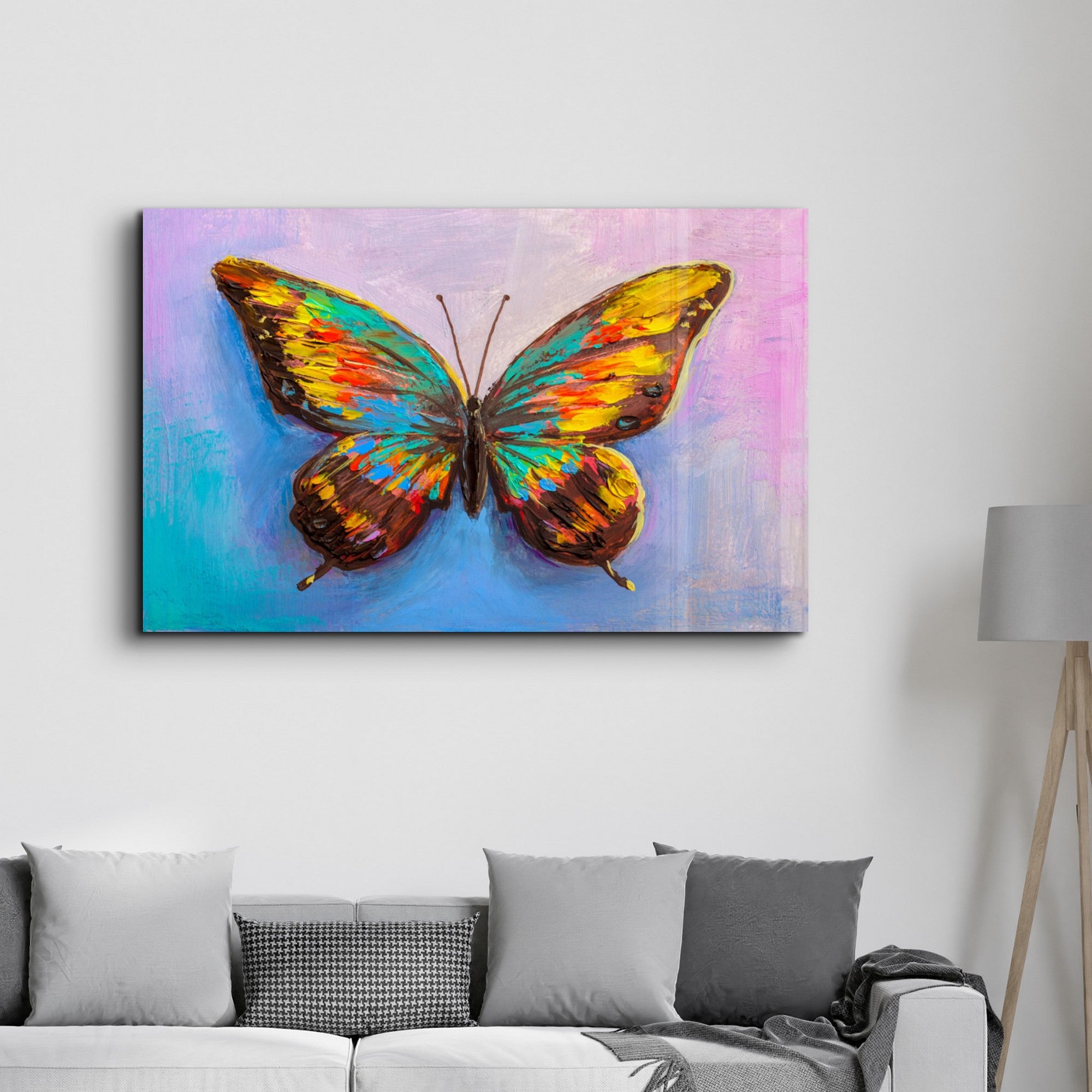 Arte Decorativa em Vidro Temperado Multicolor 35x55cm - Impressão UV de Alta Qualidade