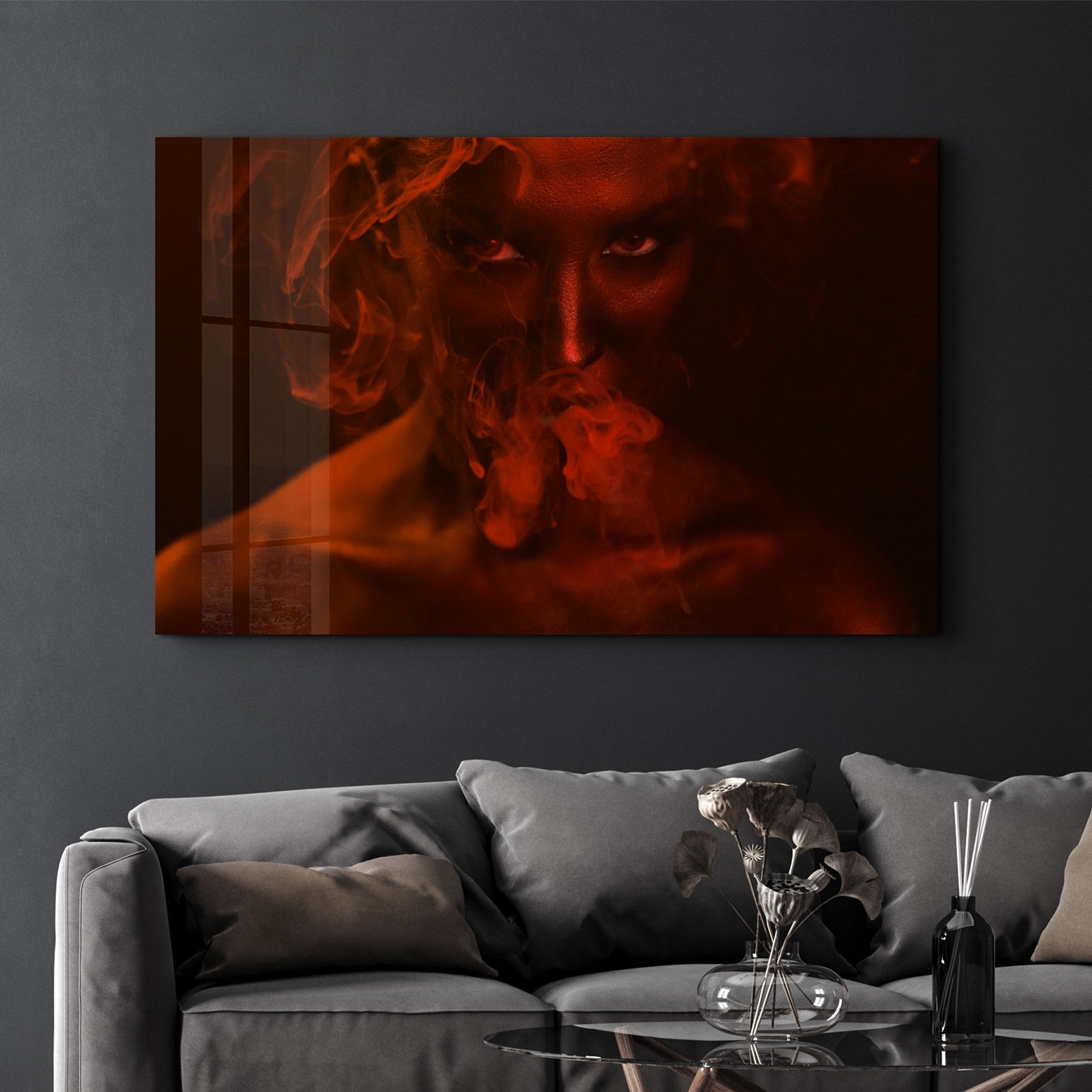 Arte em Vidro Temperado Multicolor 35x55cm - Pintura Decorativa UV Resistente