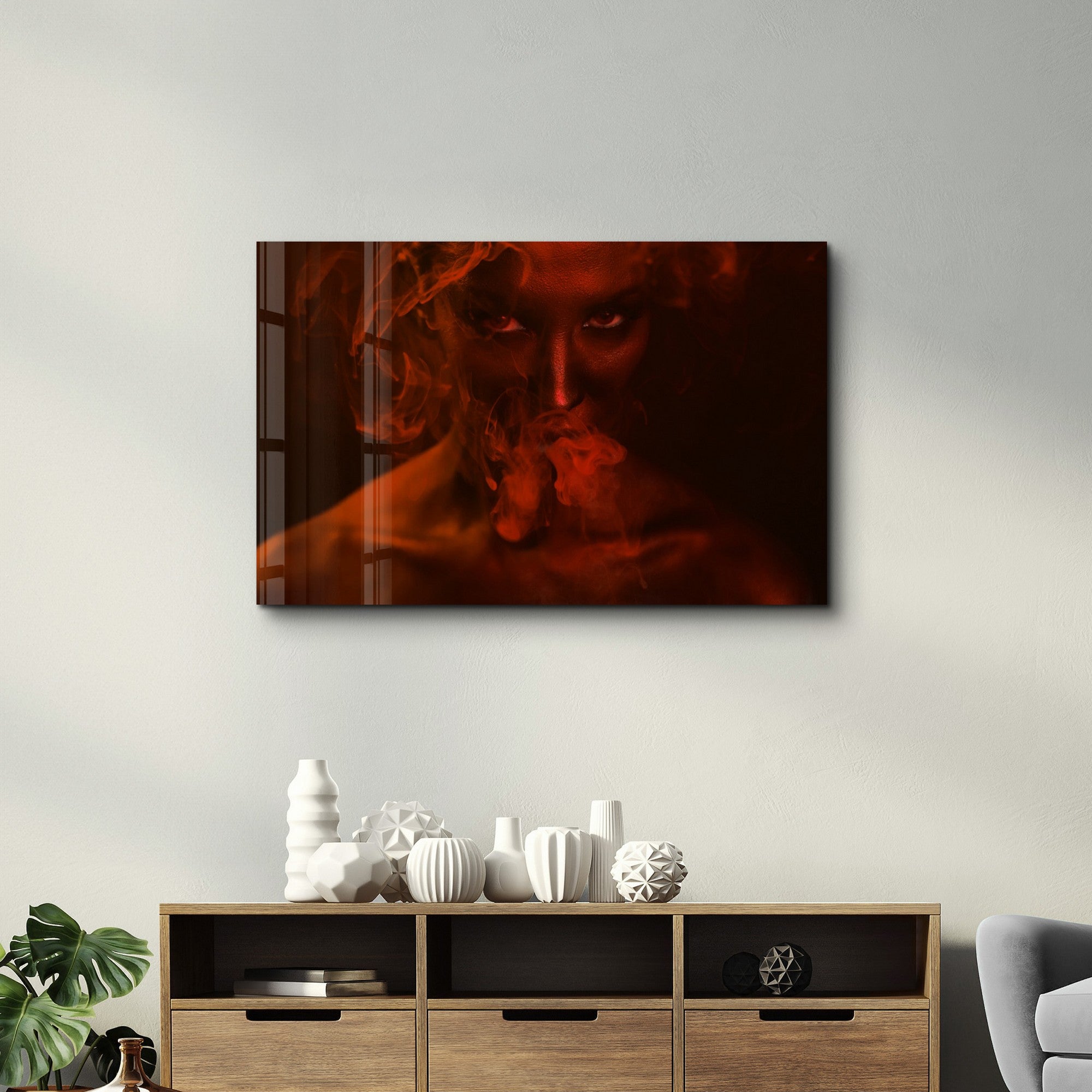 Arte em Vidro Temperado Multicolor 35x55cm - Pintura Decorativa UV Resistente