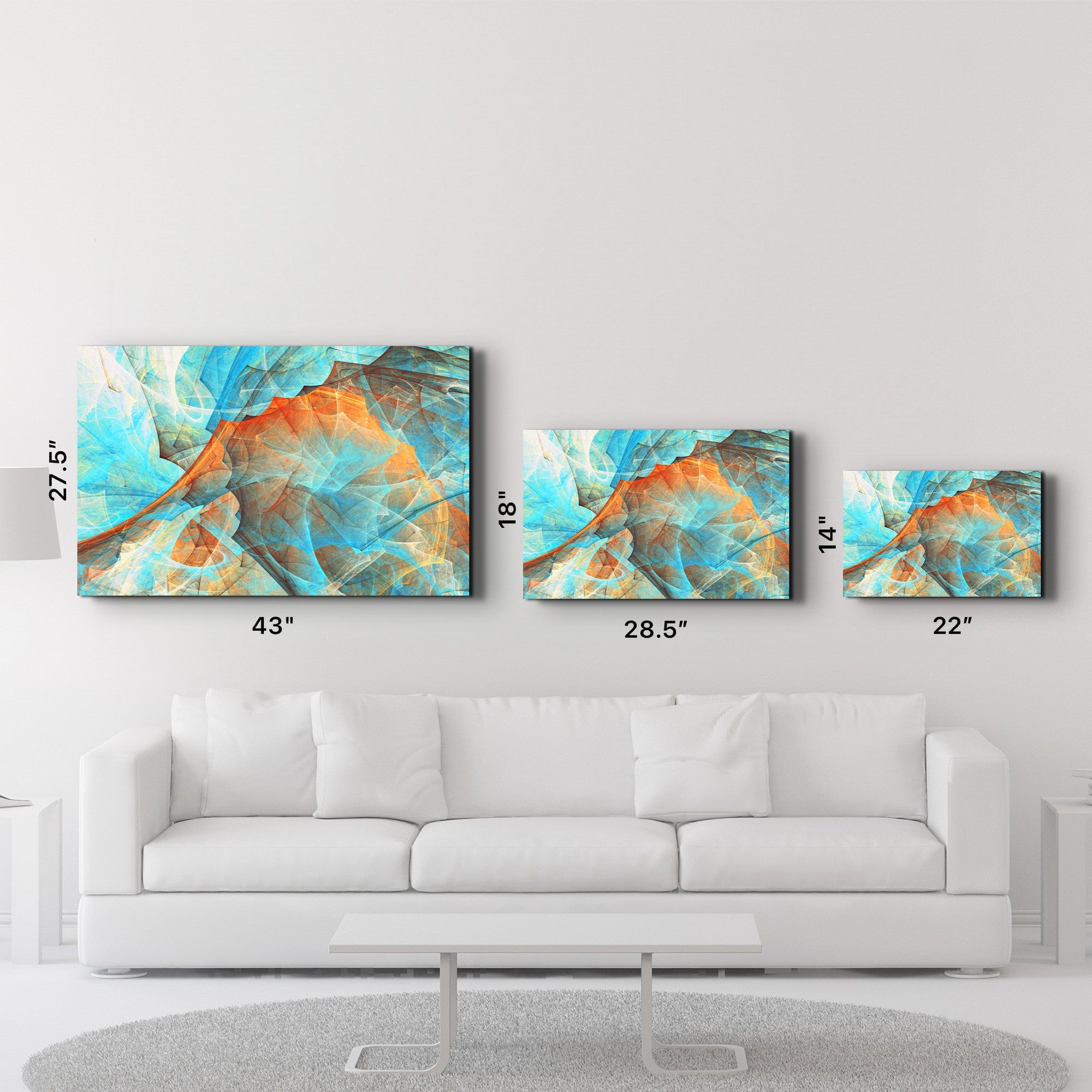 Arte Decorativa em Vidro Temperado Multicolor 35x55cm - Impressão UV de Alta Qualidade