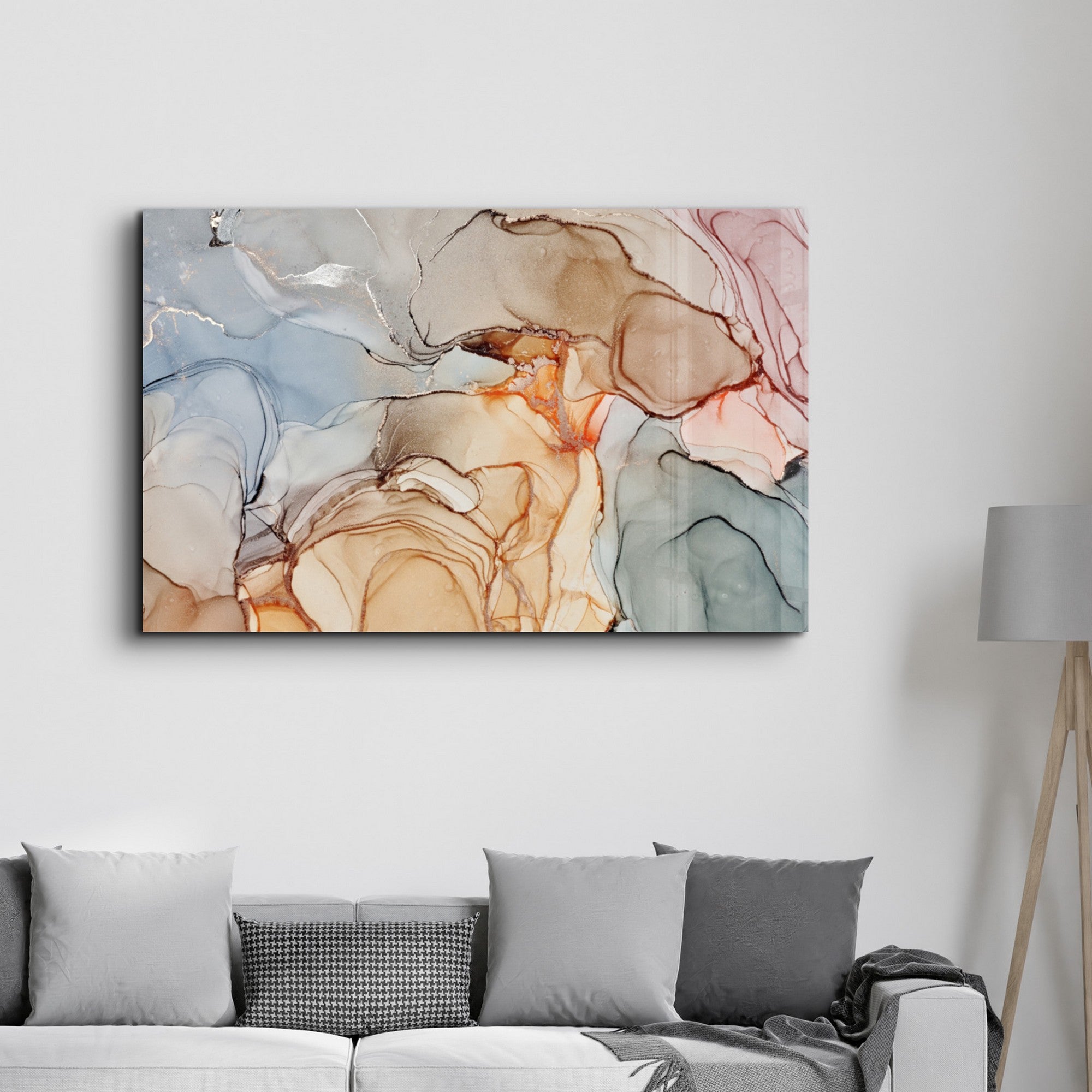 Arte Decorativa em Vidro Temperado Multicolor 35x55cm - Impressão UV de Alta Qualidade