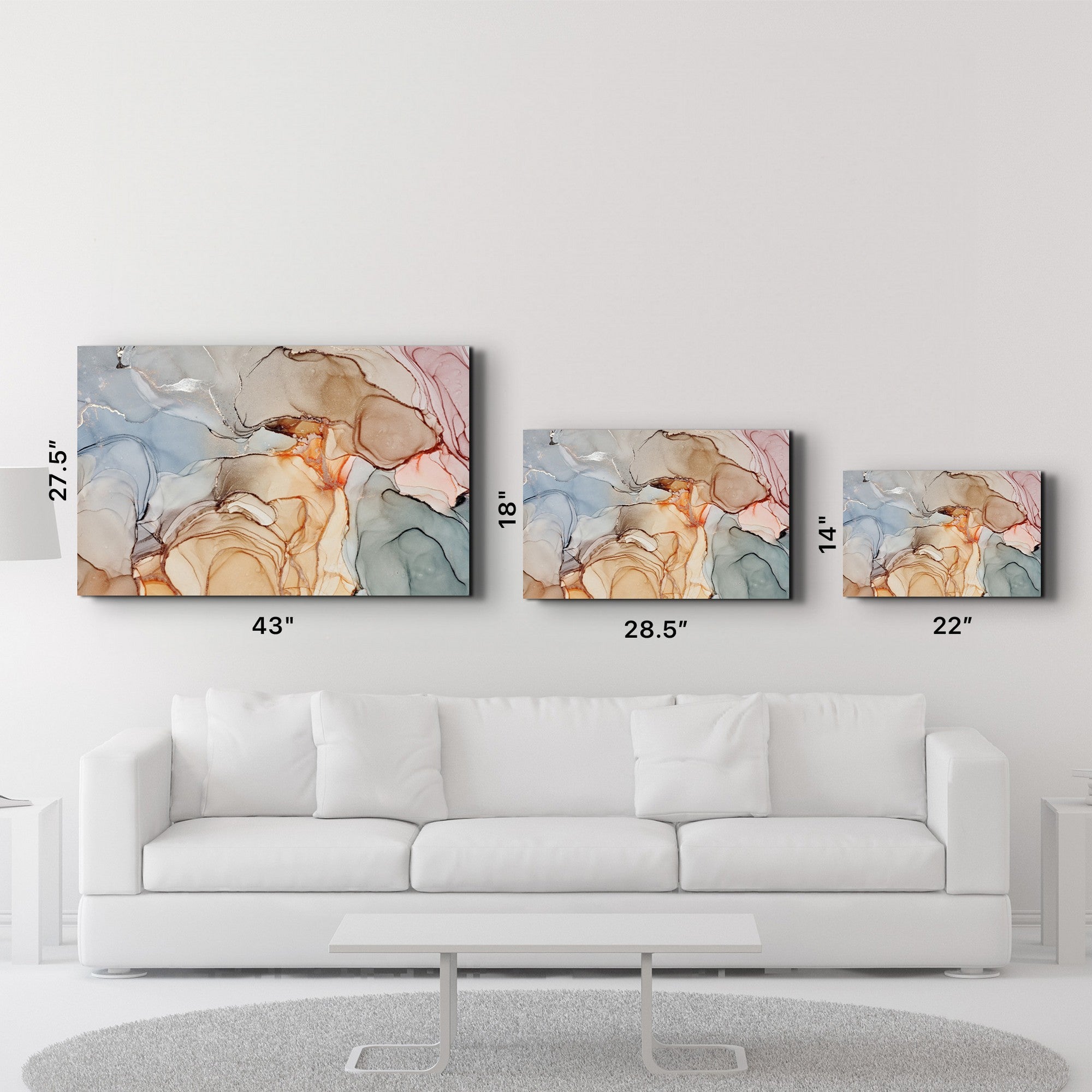 Arte Decorativa em Vidro Temperado Multicolor 70x110cm - Impressão UV de Alta Qualidade