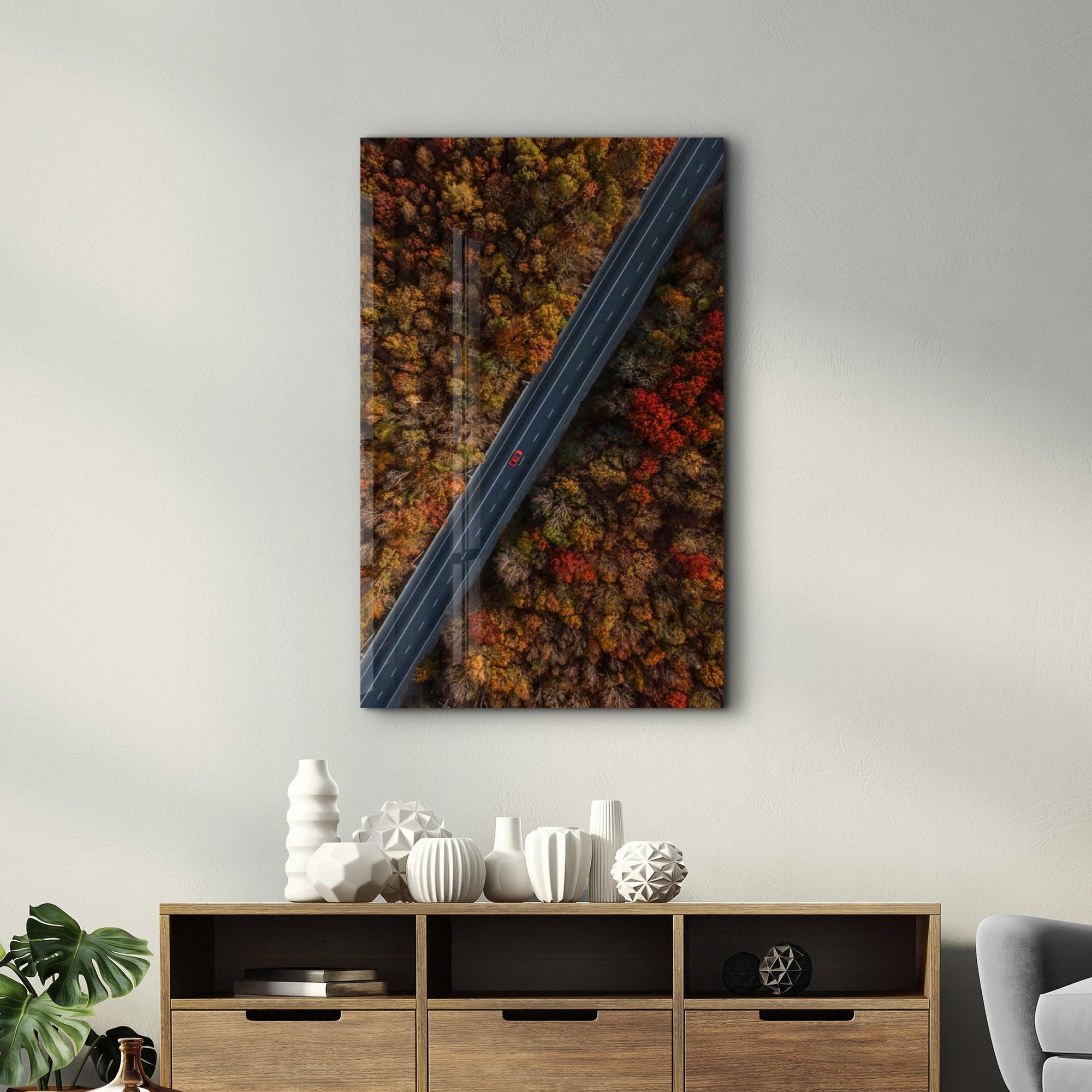 Quadro Decorativo em Vidro Temperado OGLS-8026, 35 x 55 cm, Multicolor, Impressão UV (4 mm)