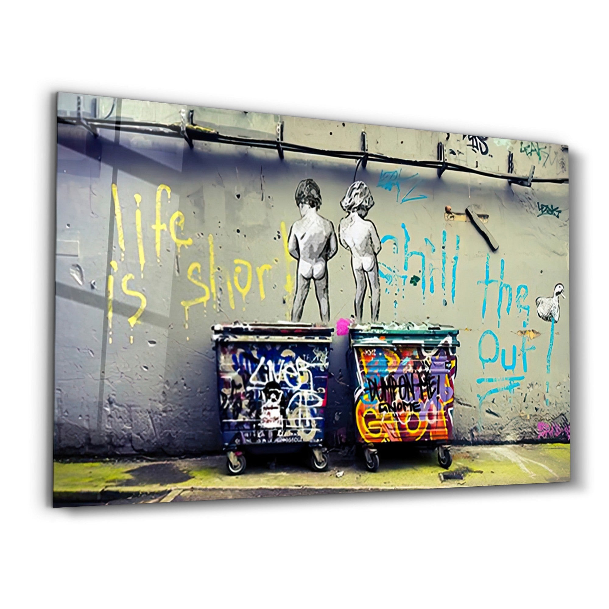 Arte Decorativa em Vidro Temperado Multicolor 35x55cm - Impressão UV de Alta Qualidade