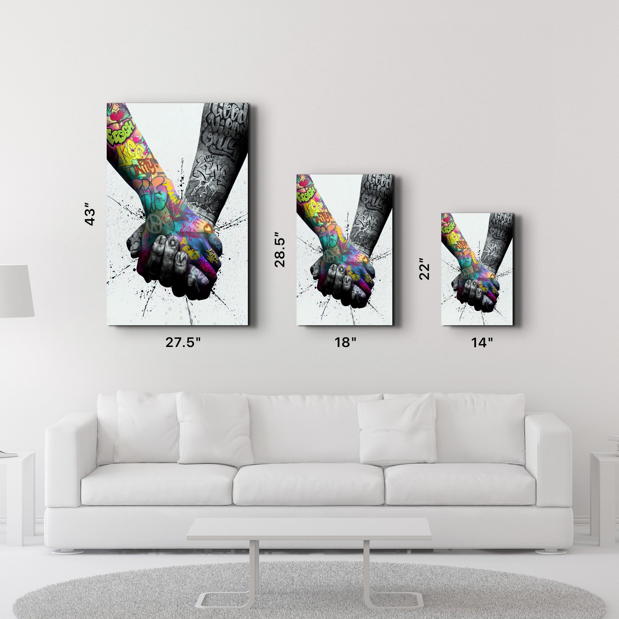 Arte Decorativa em Vidro Temperado Multicolor 35x55cm - Impressão UV de Alta Qualidade